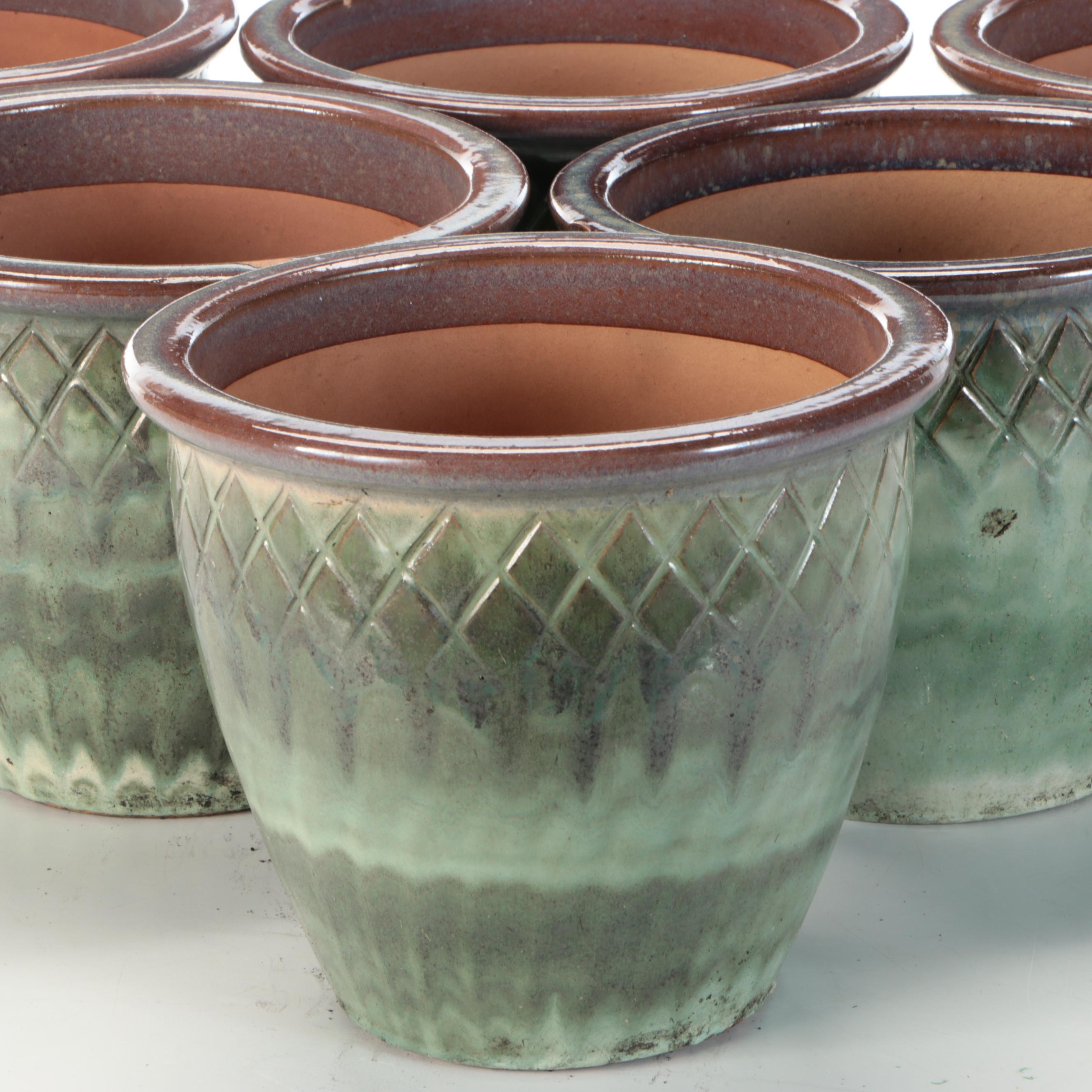 HD Designs Glazed Terracotta Planters