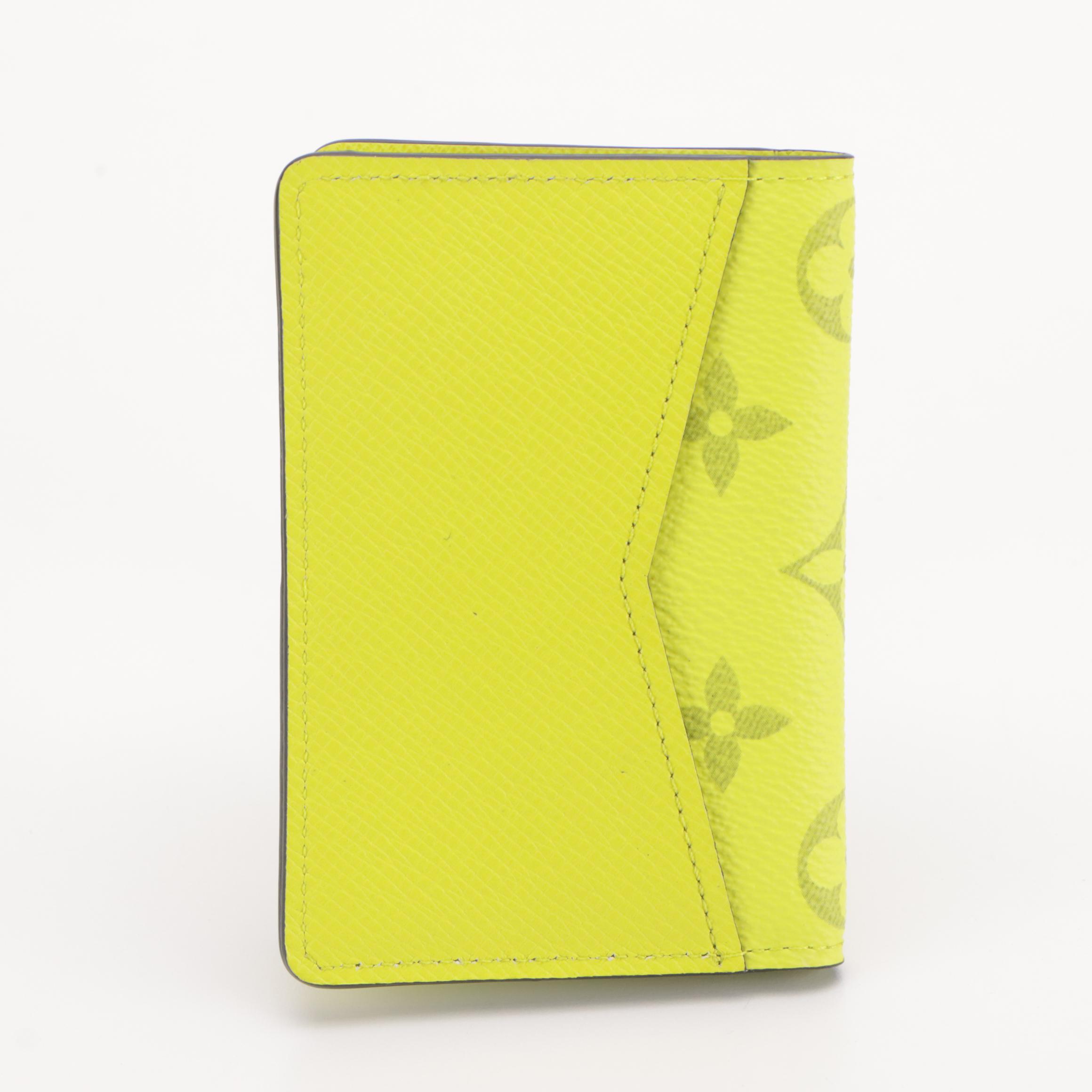 Louis Vuitton Pocket Organizer in "Lemonade" Monogram Canvas and Taïga Leather
