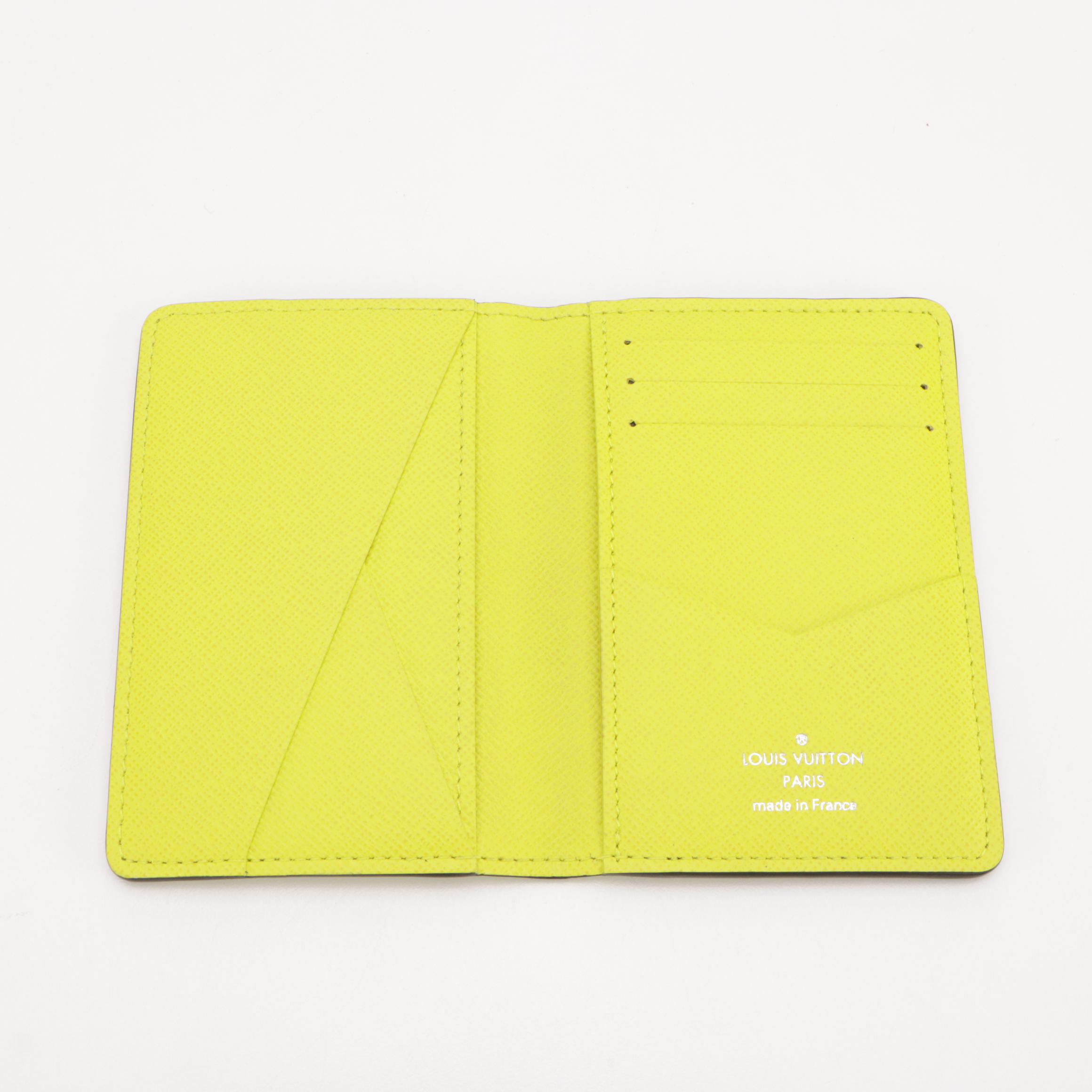Louis Vuitton Pocket Organizer in "Lemonade" Monogram Canvas and Taïga Leather