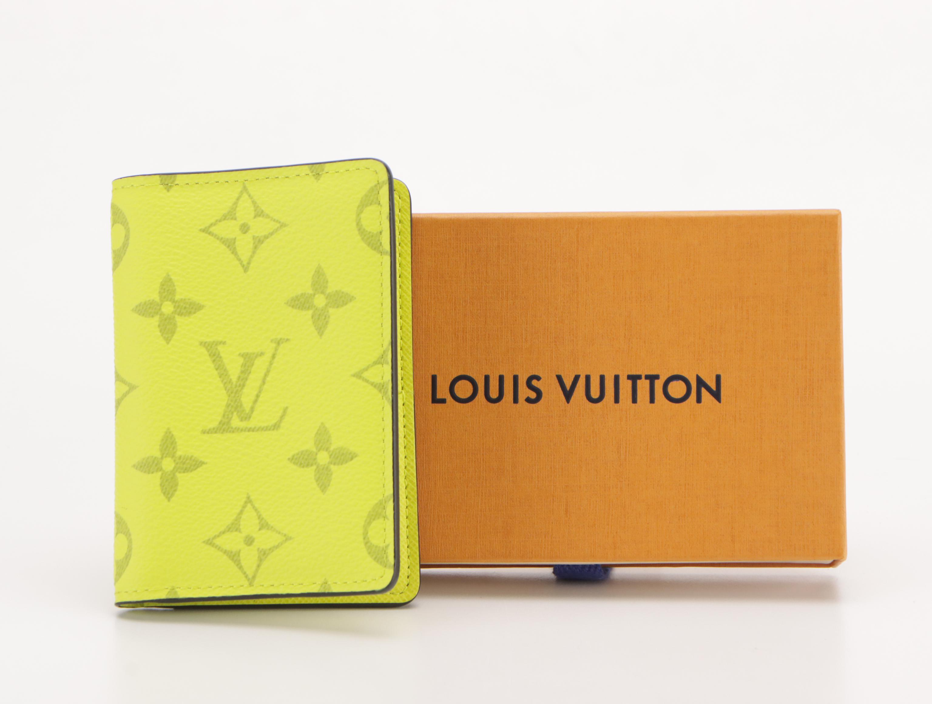 Louis Vuitton Pocket Organizer in "Lemonade" Monogram Canvas and Taïga Leather