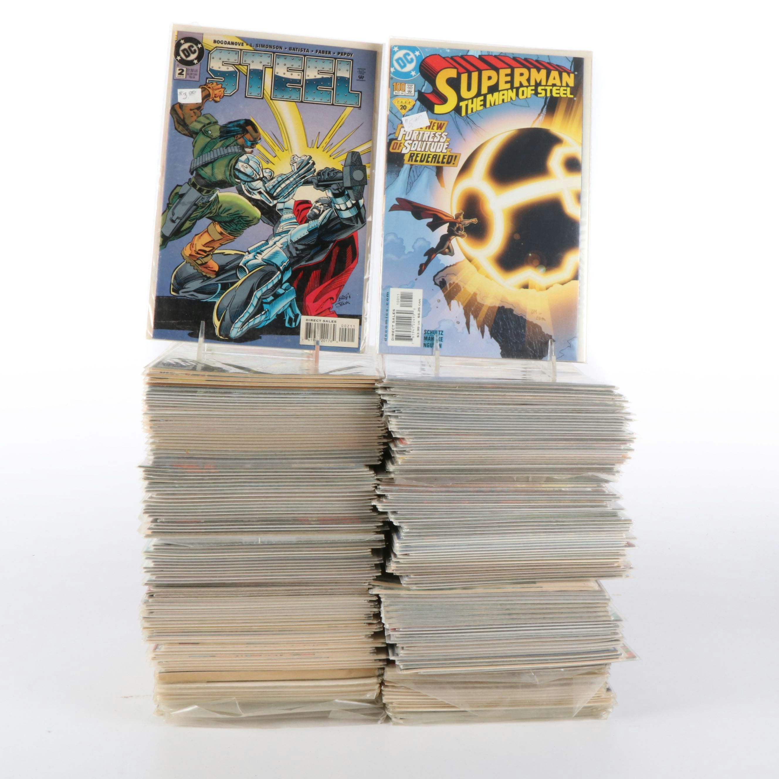 "Superman" and "Steel" Modern Age Comic Books