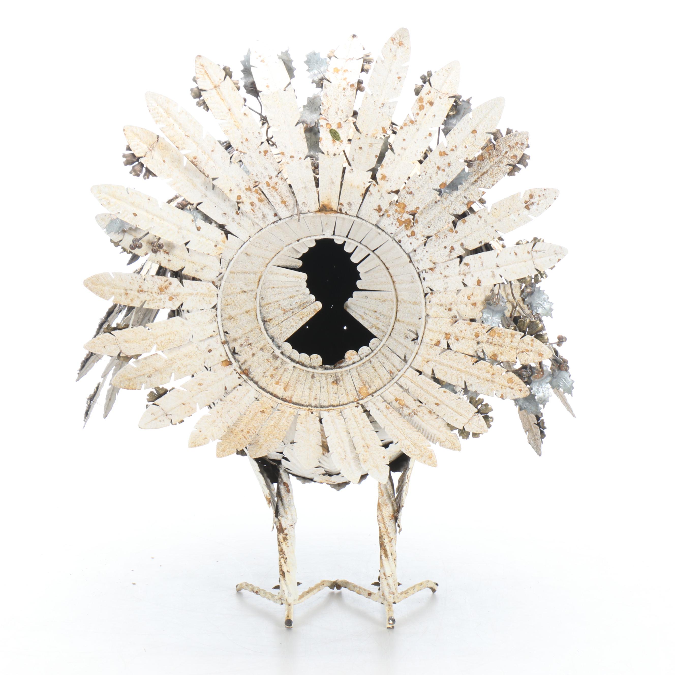 Handcrafted Rebar and Sheet Metal Holiday Turkey Sculpture