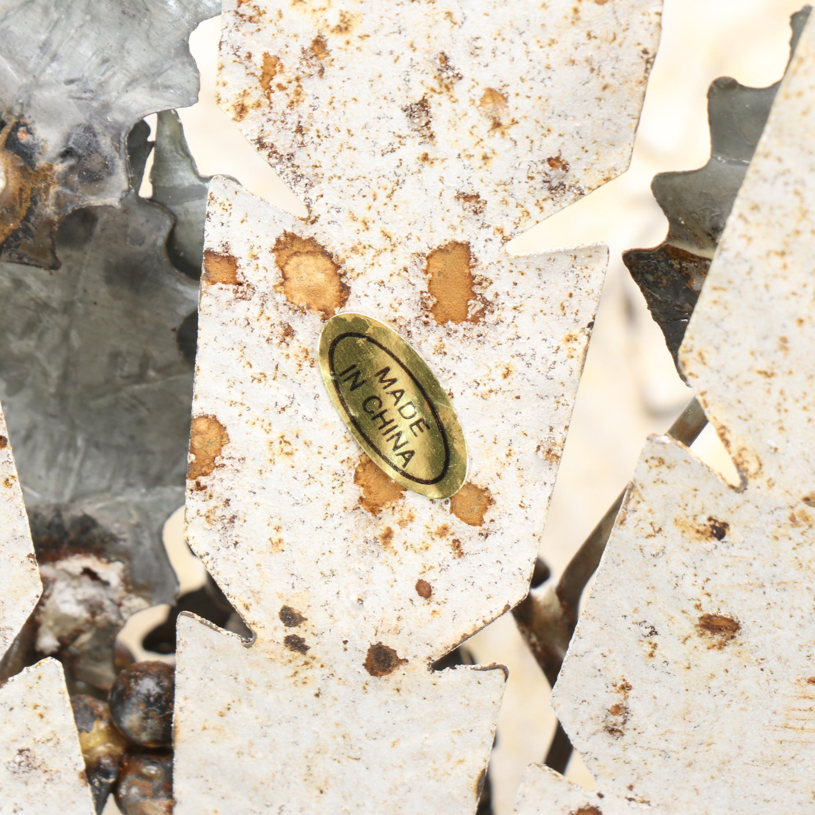 Handcrafted Rebar and Sheet Metal Holiday Turkey Sculpture