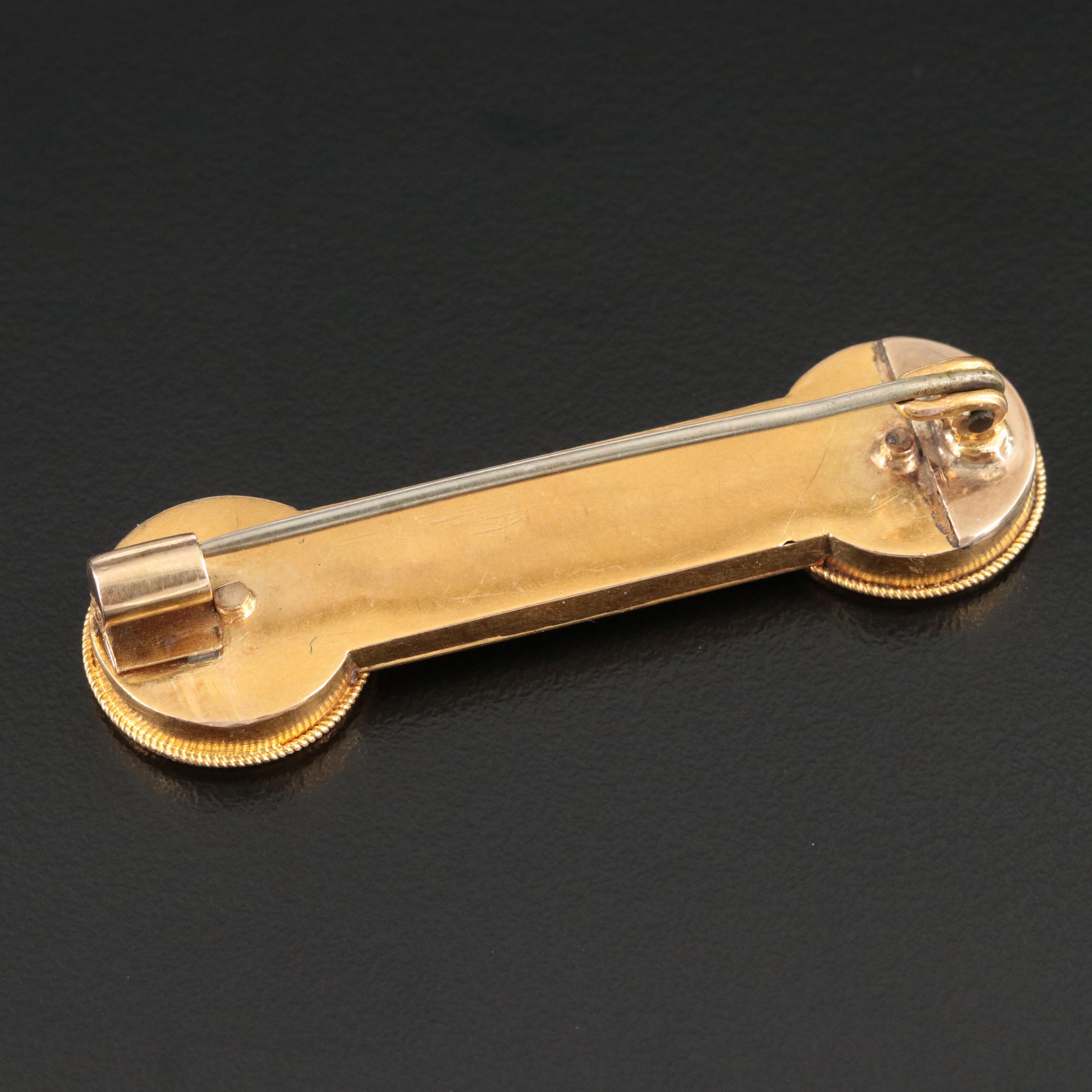Antique 14K "ROMA" Brooch