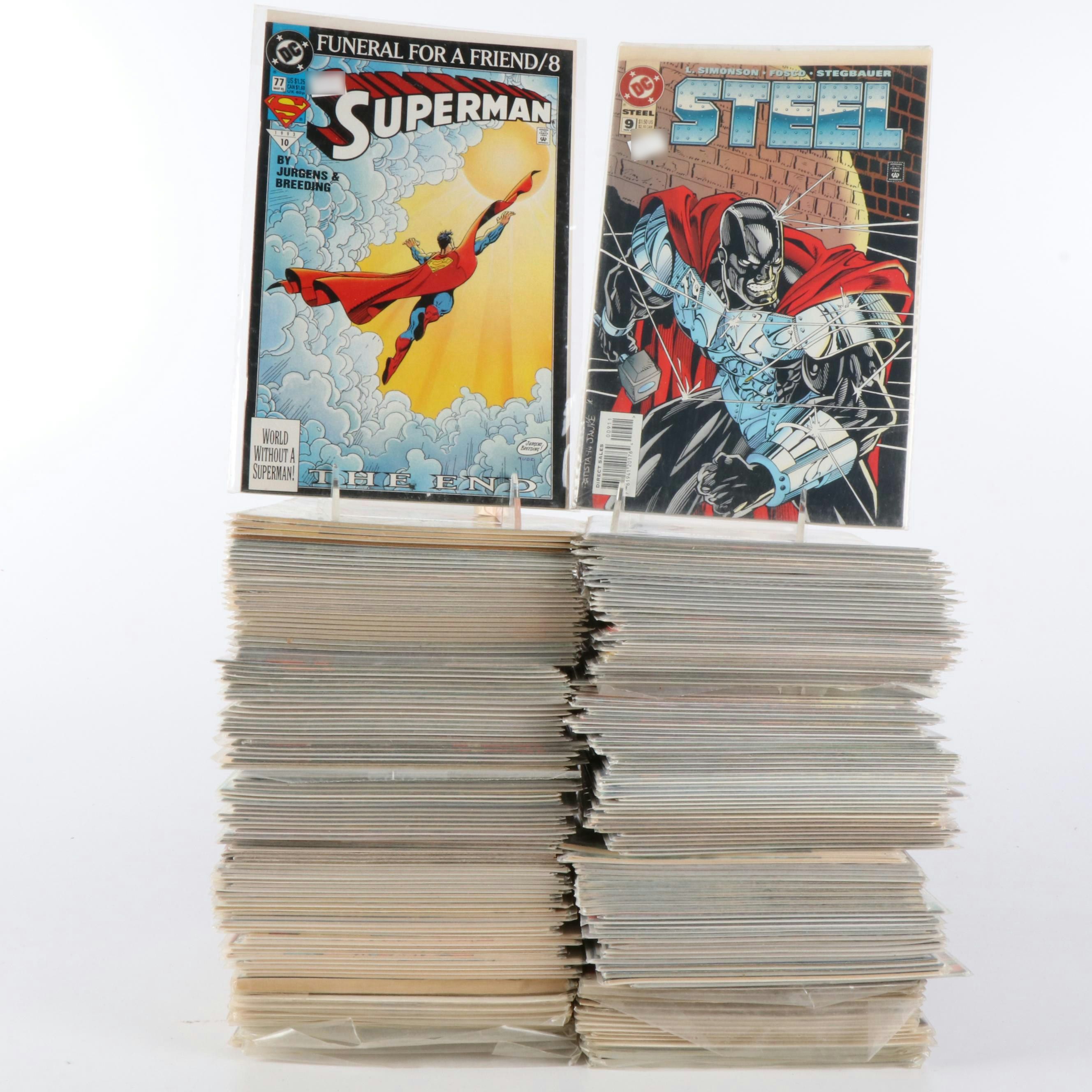 "Superman" and "Steel" Modern Age Comic Books