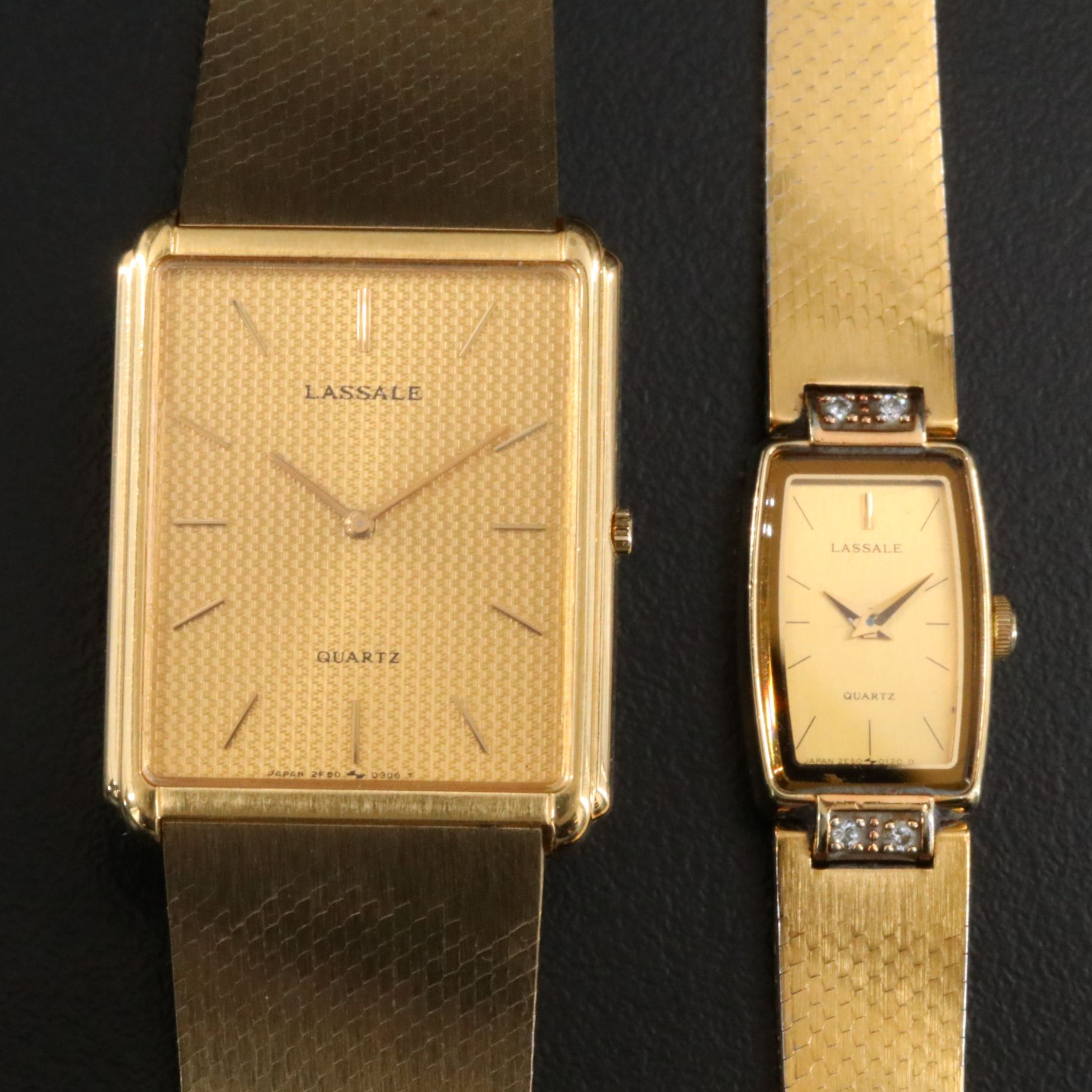 Lassale Sleek Gold-Tone Quartz Watches