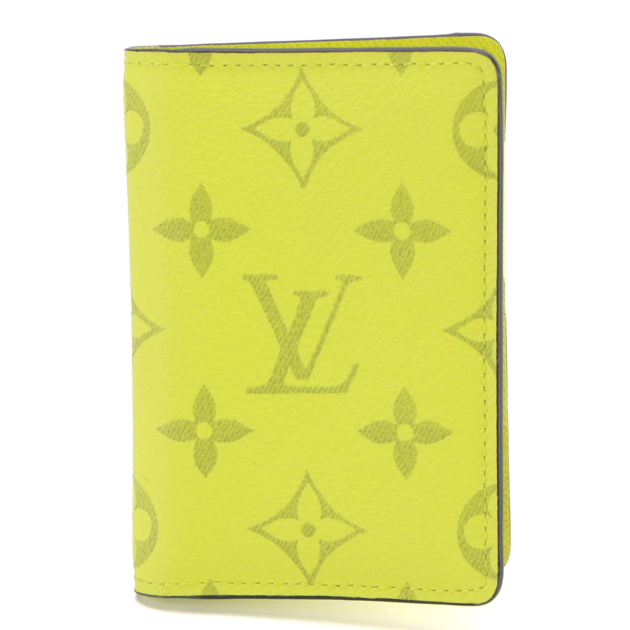 Louis Vuitton Pocket Organizer in "Lemonade" Monogram Canvas and Taïga Leather