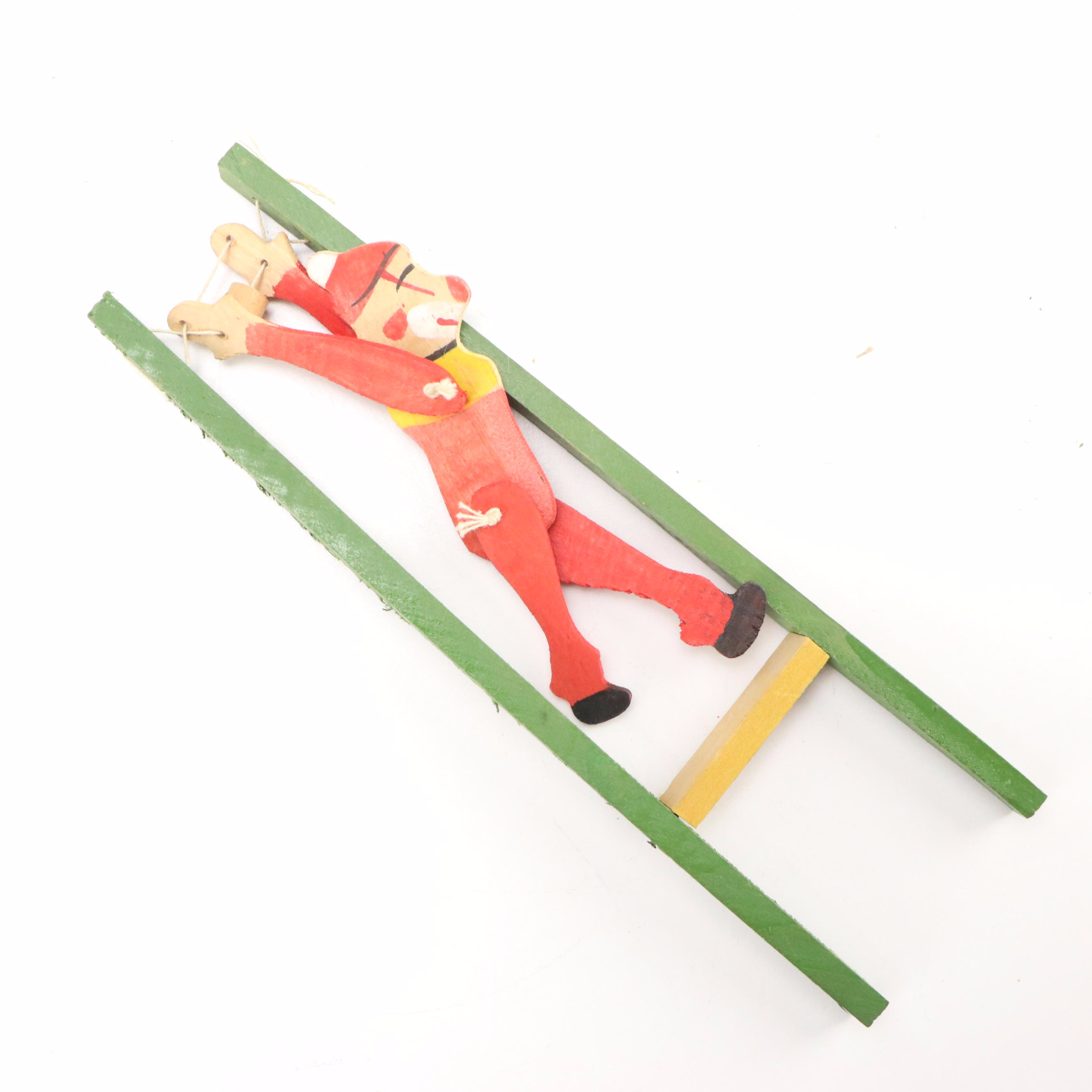 Hand-Painted Flipping Clown Toy & More, Early to Mid-20th Century