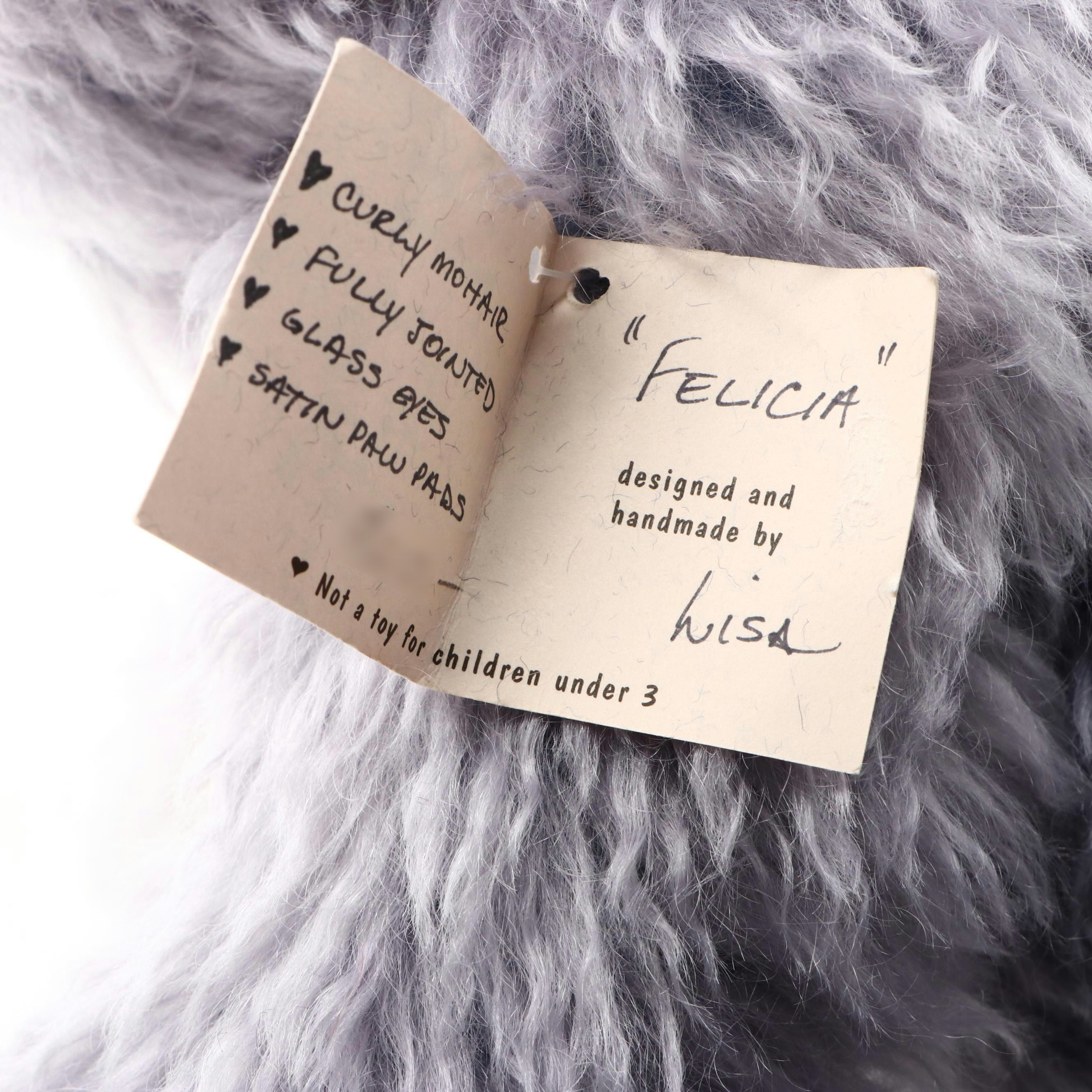 The Stuffed Menagerie Felicia Mohair Bear