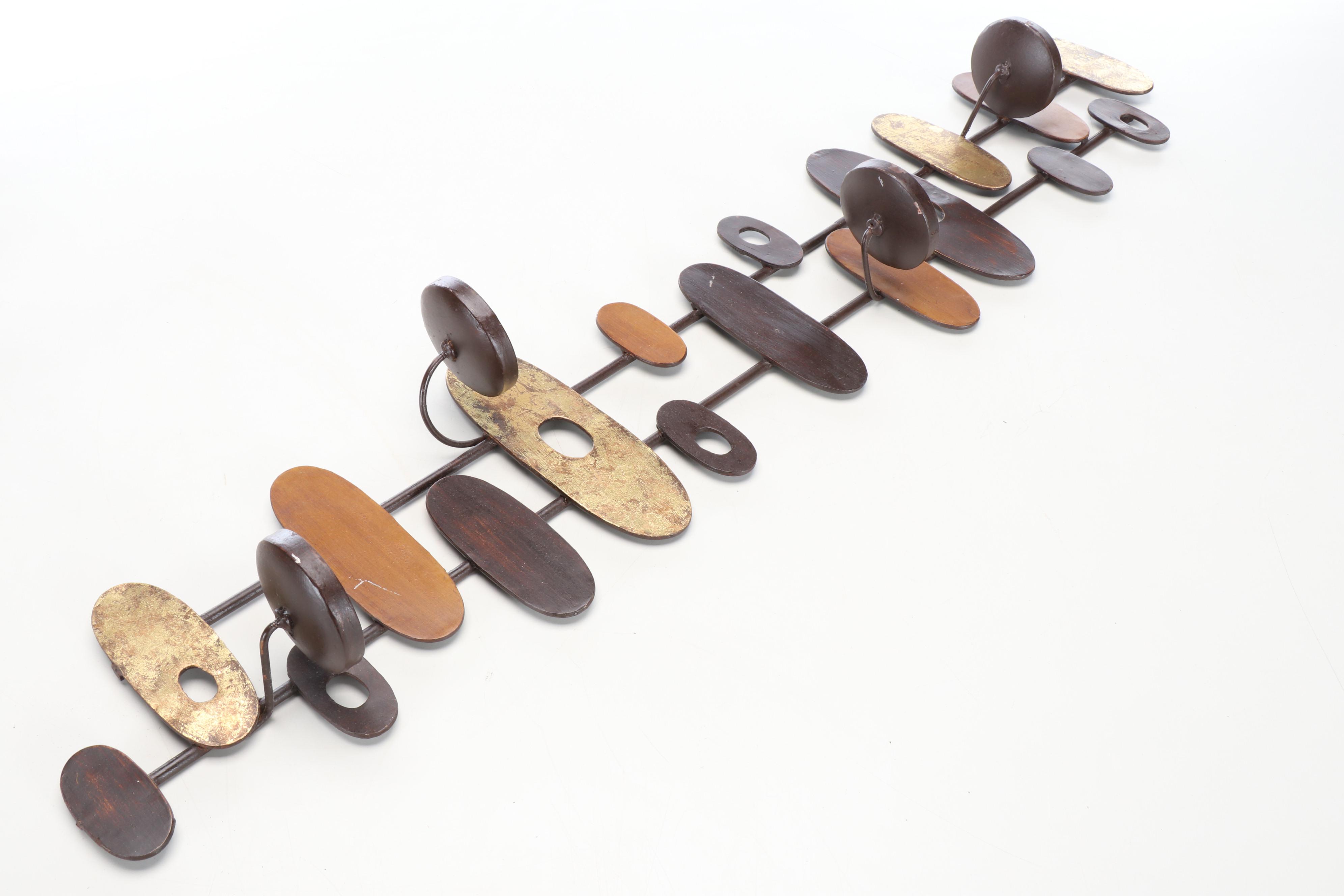 Mid Century Modern Style Sculptural Metal Wall Sconces