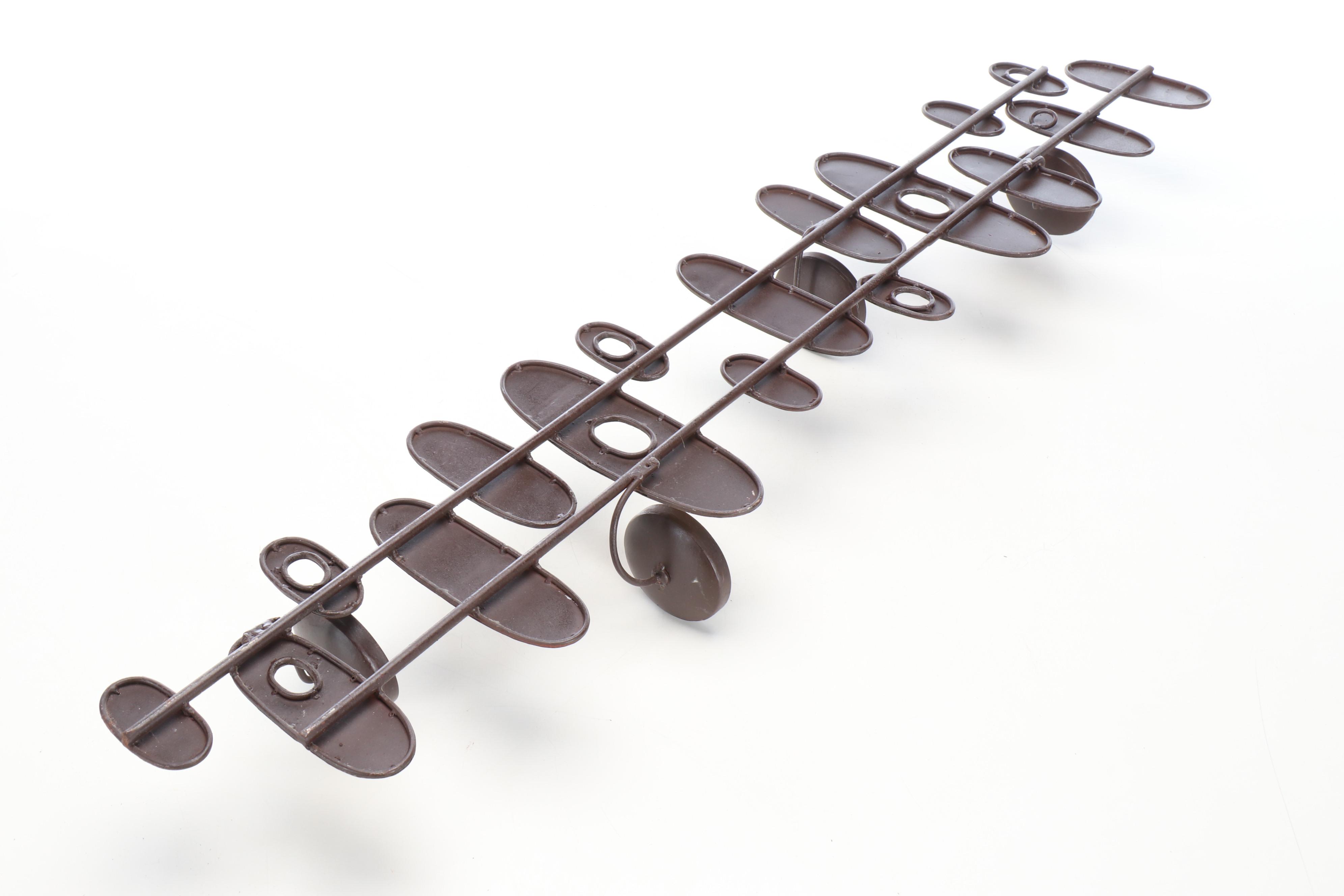 Mid Century Modern Style Sculptural Metal Wall Sconces