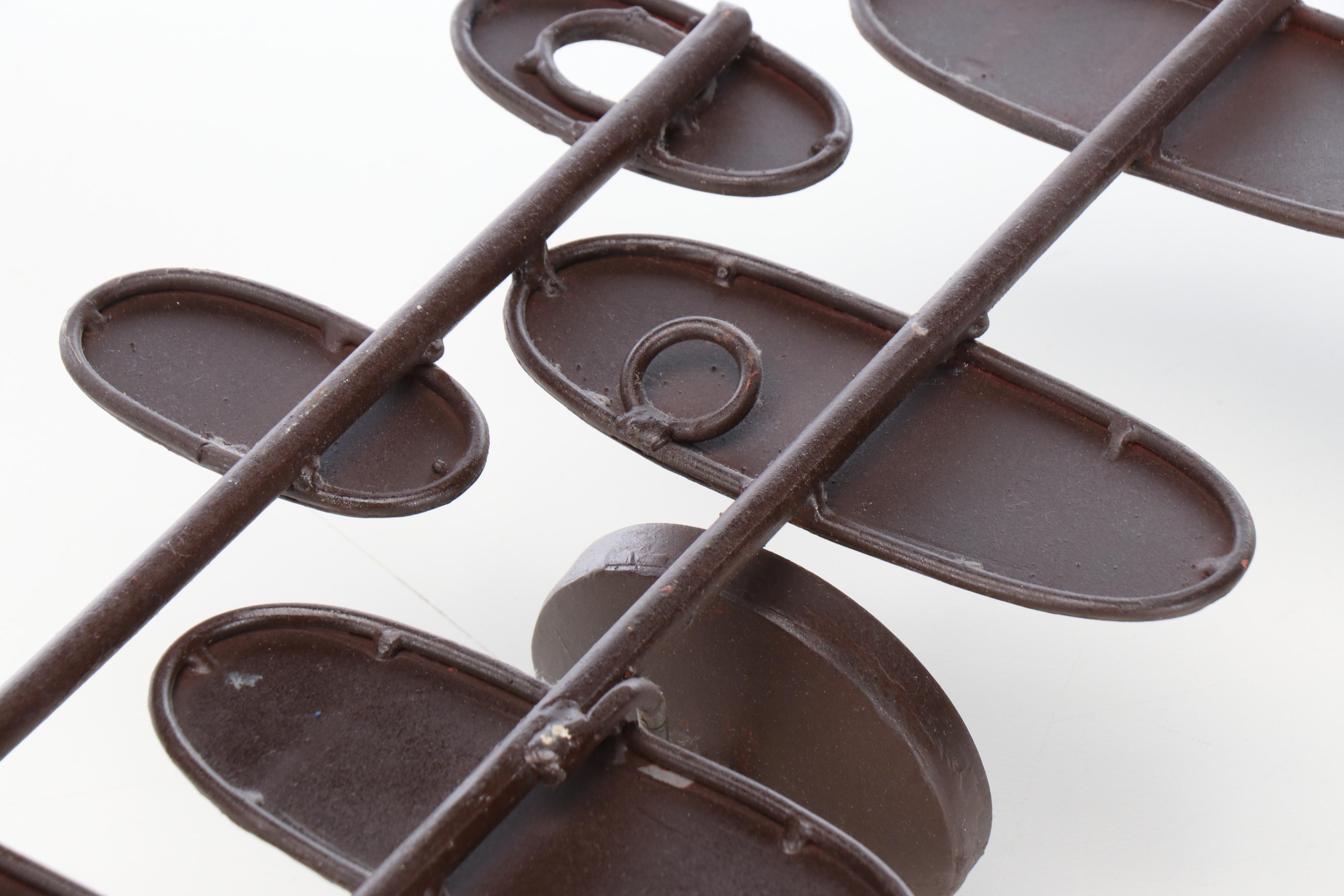 Mid Century Modern Style Sculptural Metal Wall Sconces