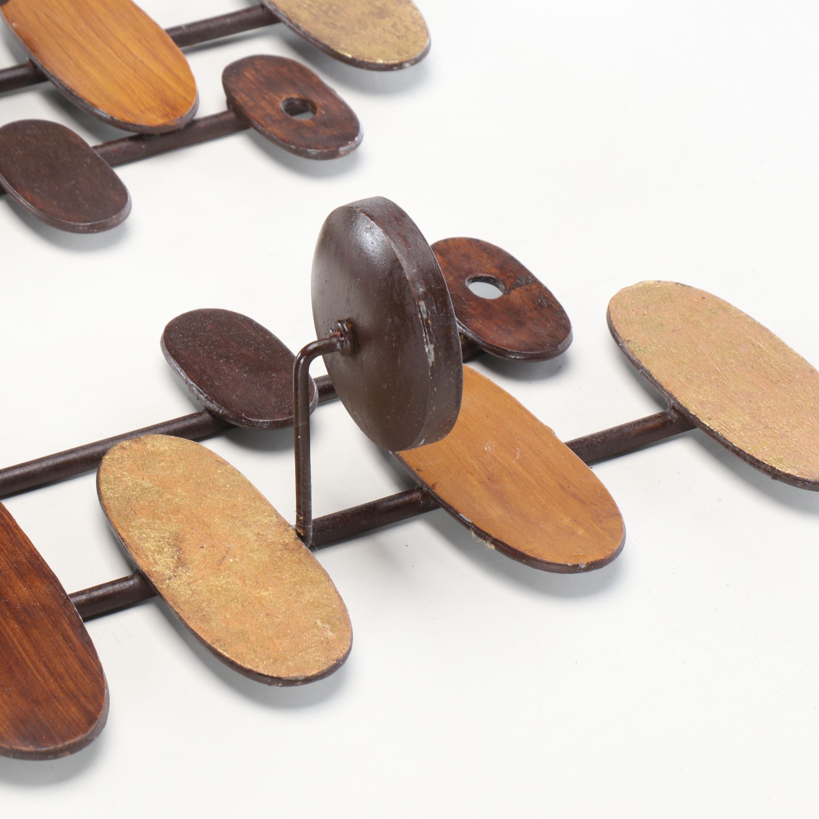 Mid Century Modern Style Sculptural Metal Wall Sconces