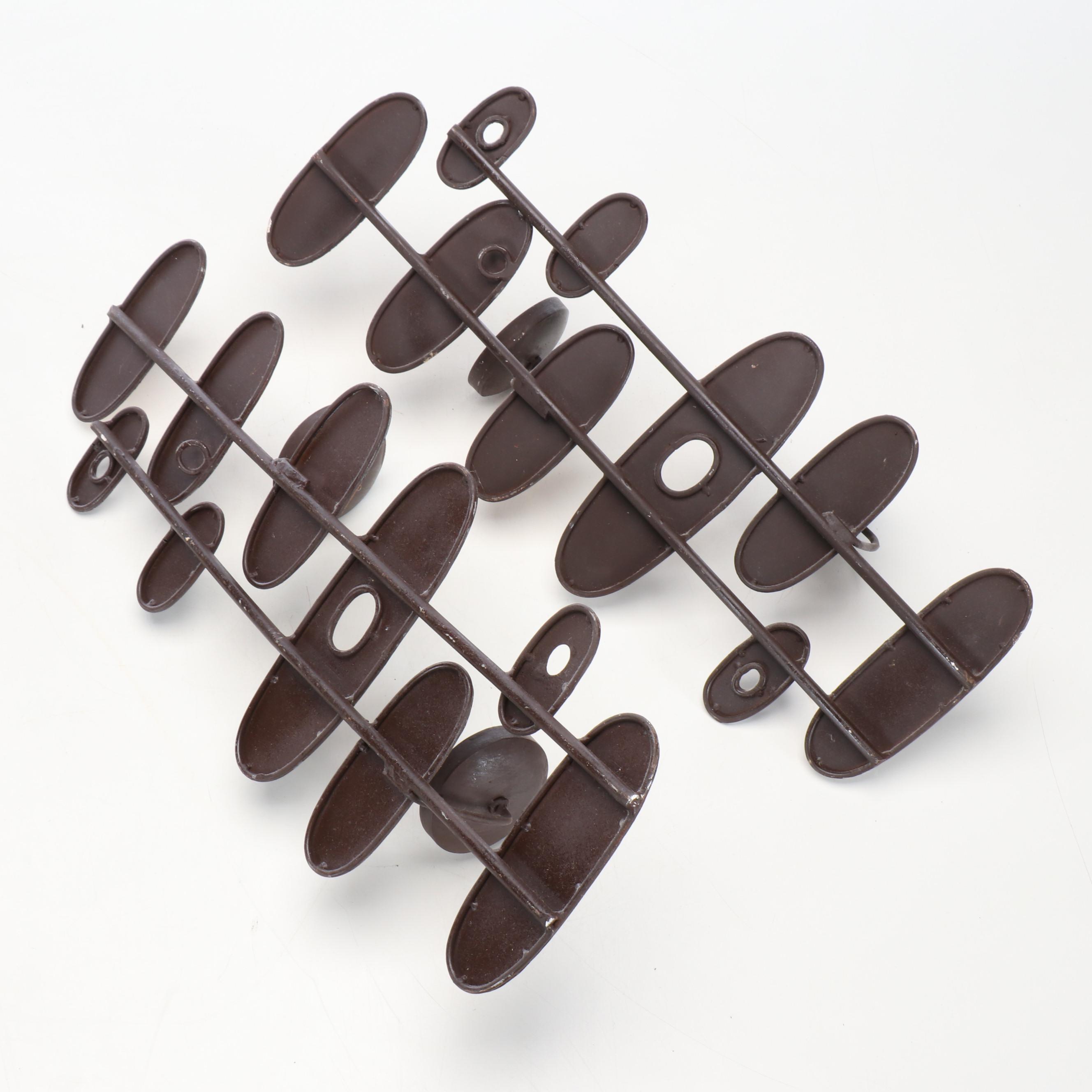 Mid Century Modern Style Sculptural Metal Wall Sconces