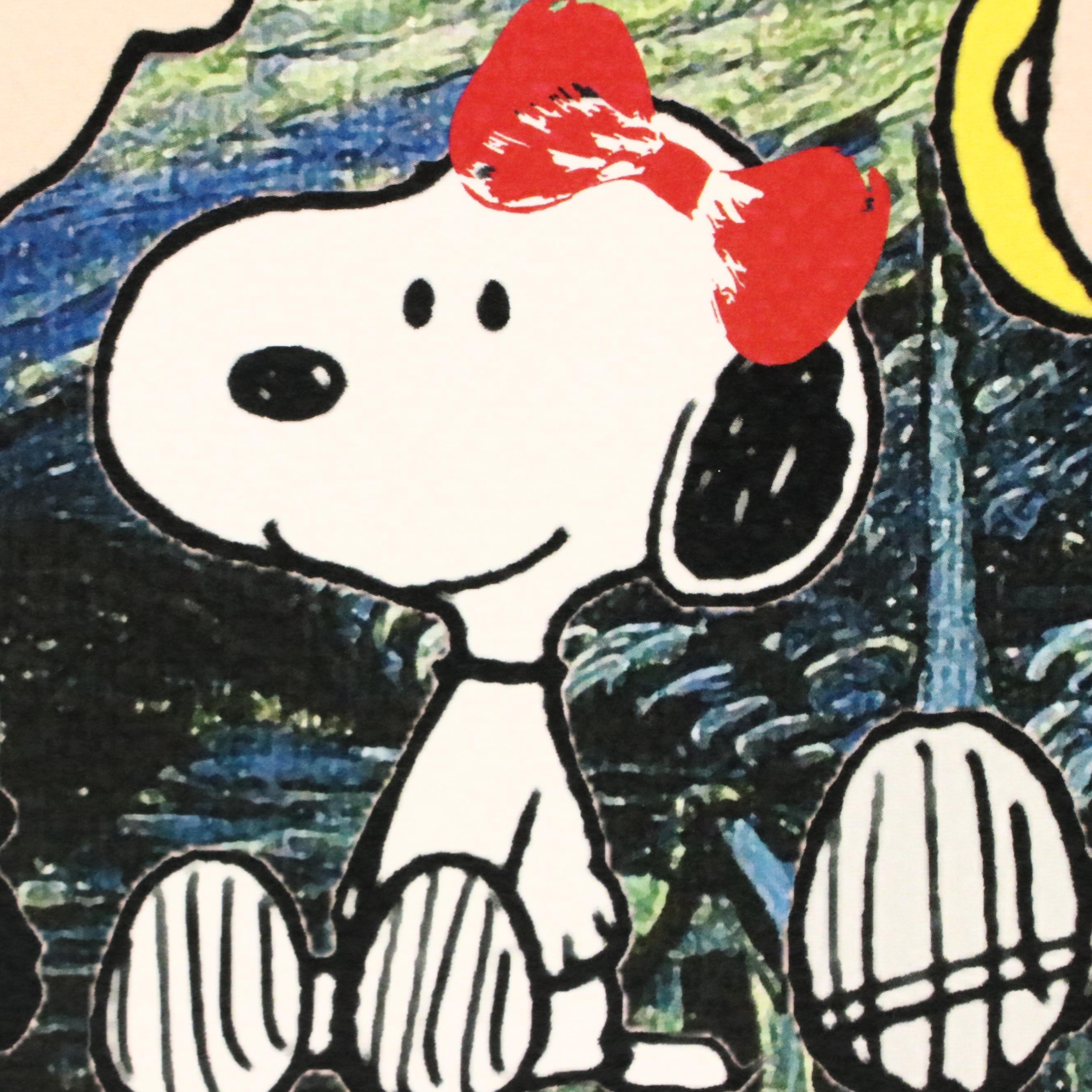 Death NYC Graphic Print of Van Gogh and Peanuts Characters, 2022