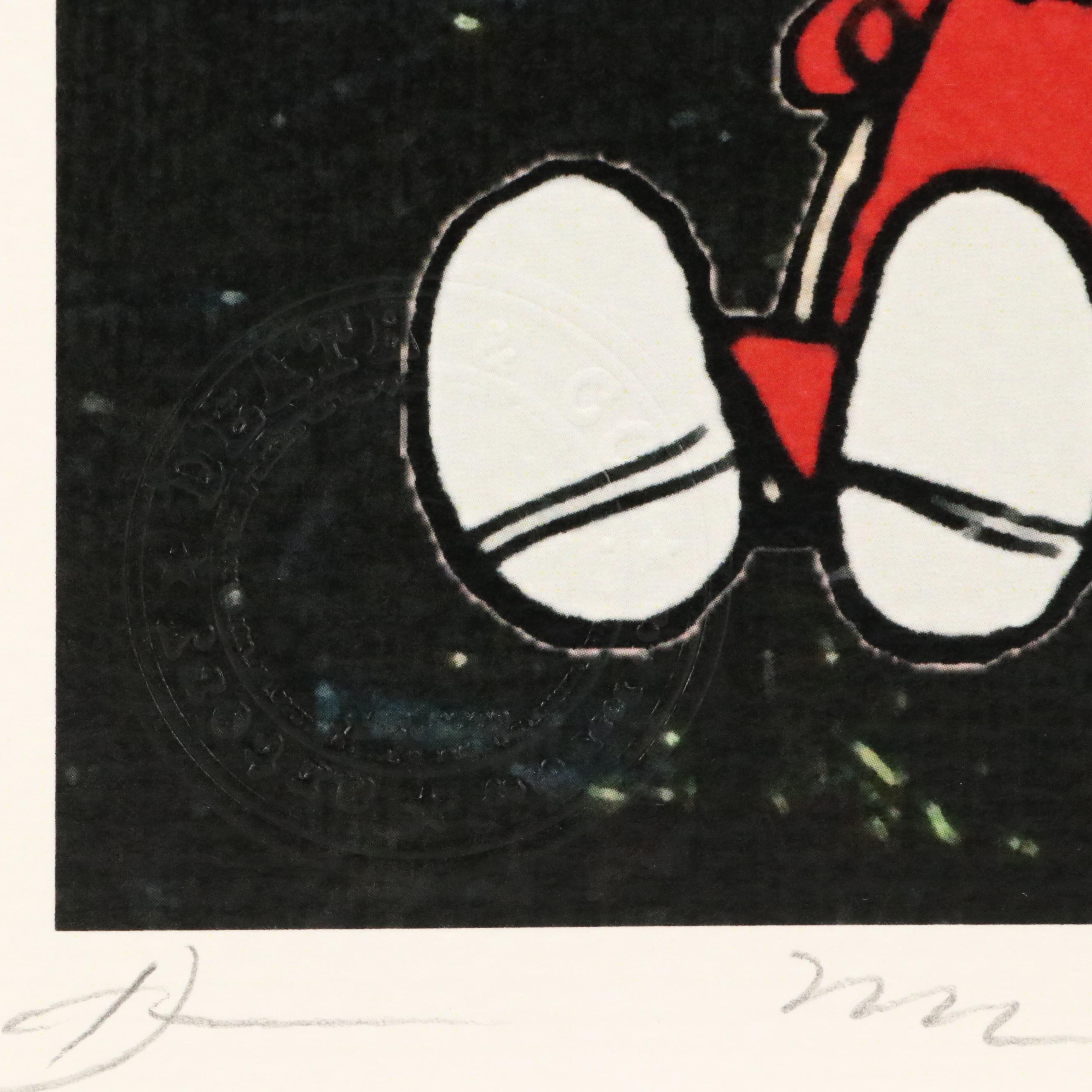 Death NYC Graphic Print of Van Gogh and Peanuts Characters, 2022