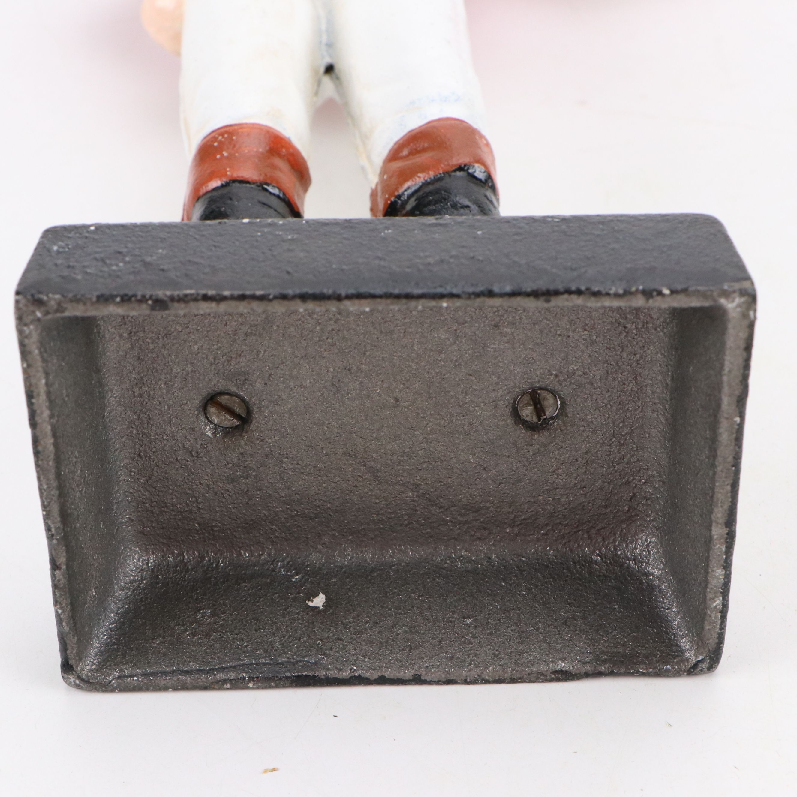 Painted Cast Iron Lawn Jockey Doorstop