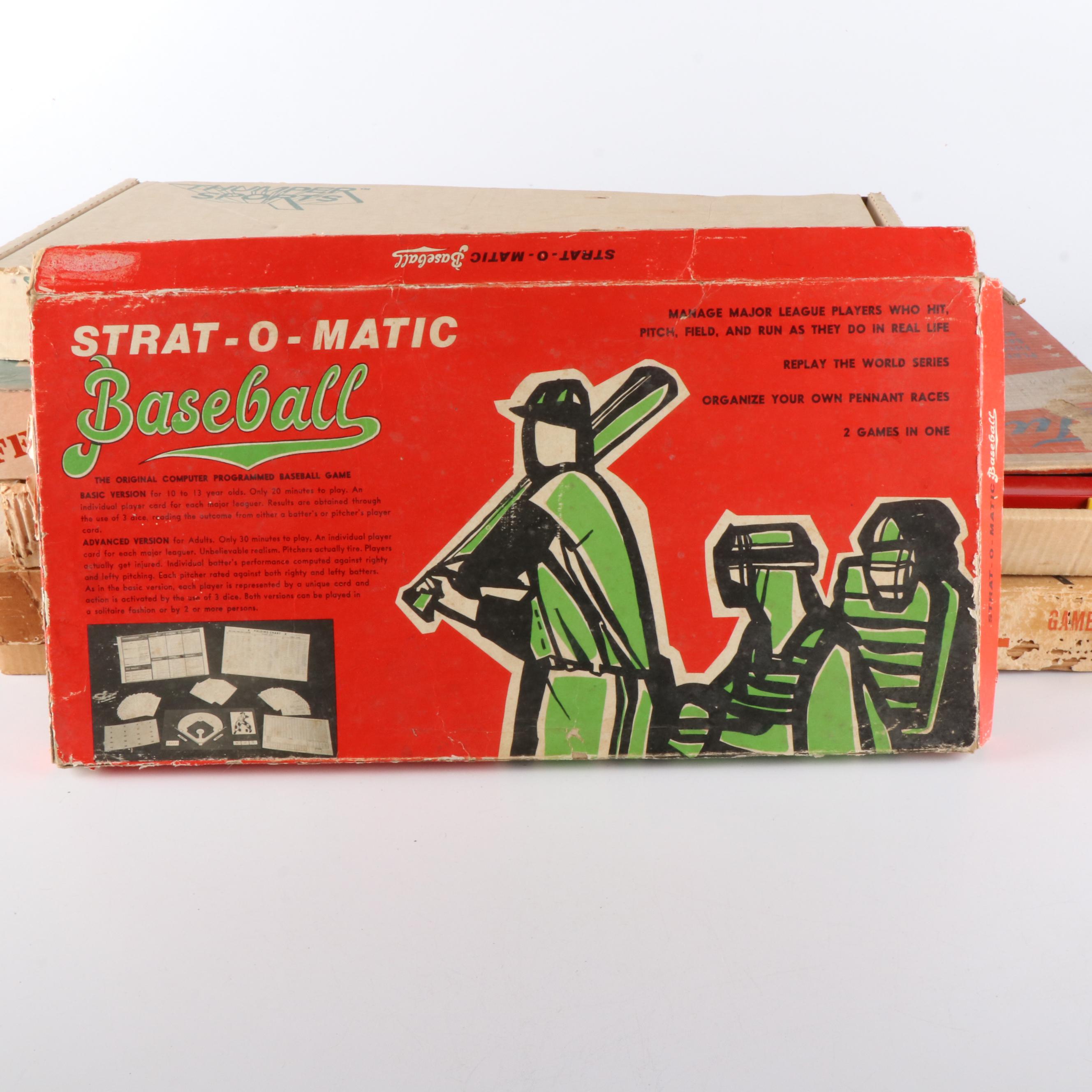 Vintage Board Games Including Electric Football and Baseball