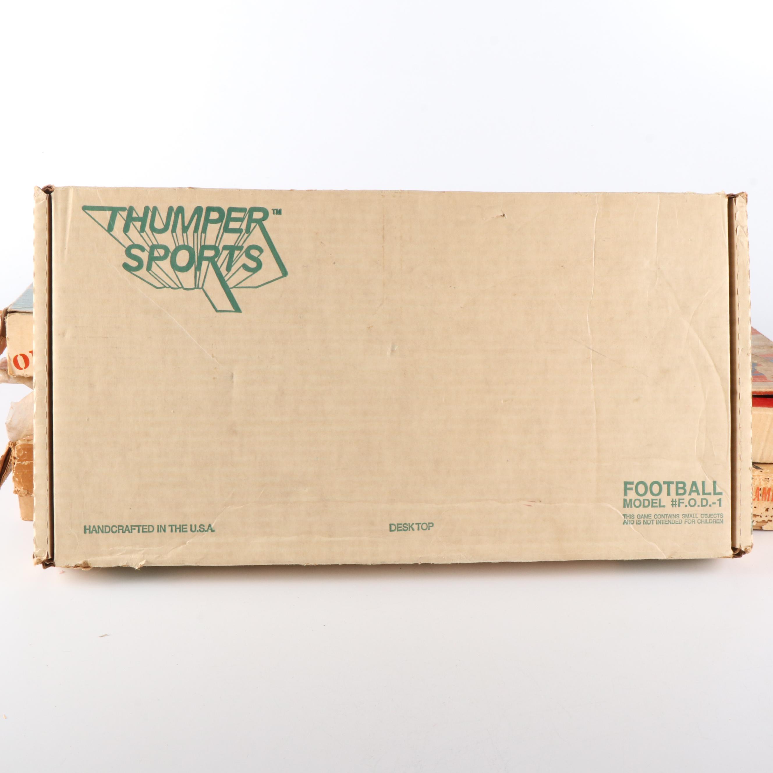 Vintage Board Games Including Electric Football and Baseball