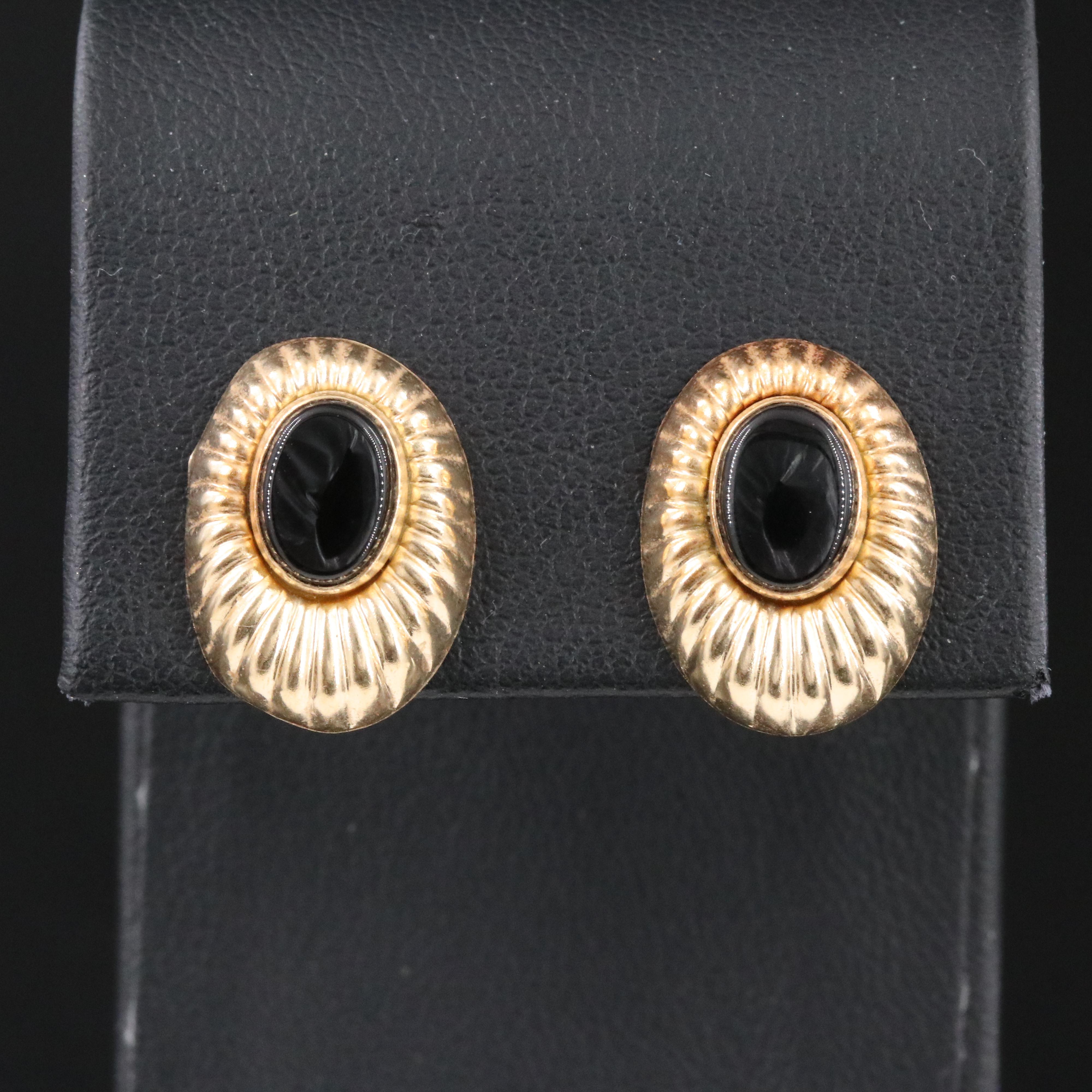 14K Black Onyx Earrings