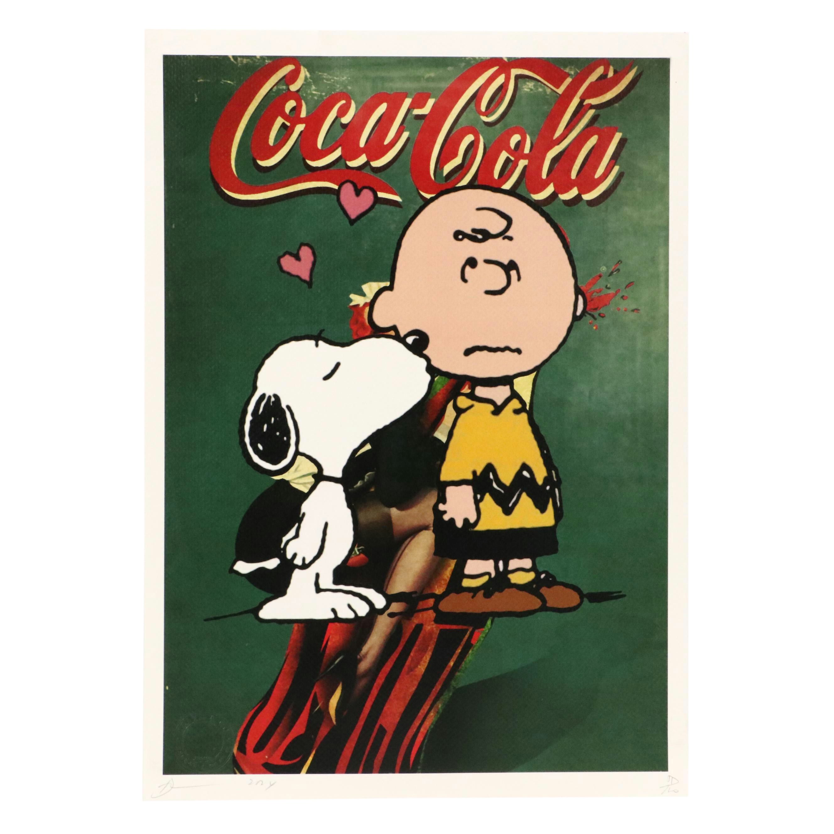Death NYC Graphic Print of Charlie Brown x Coca-Cola, 2024