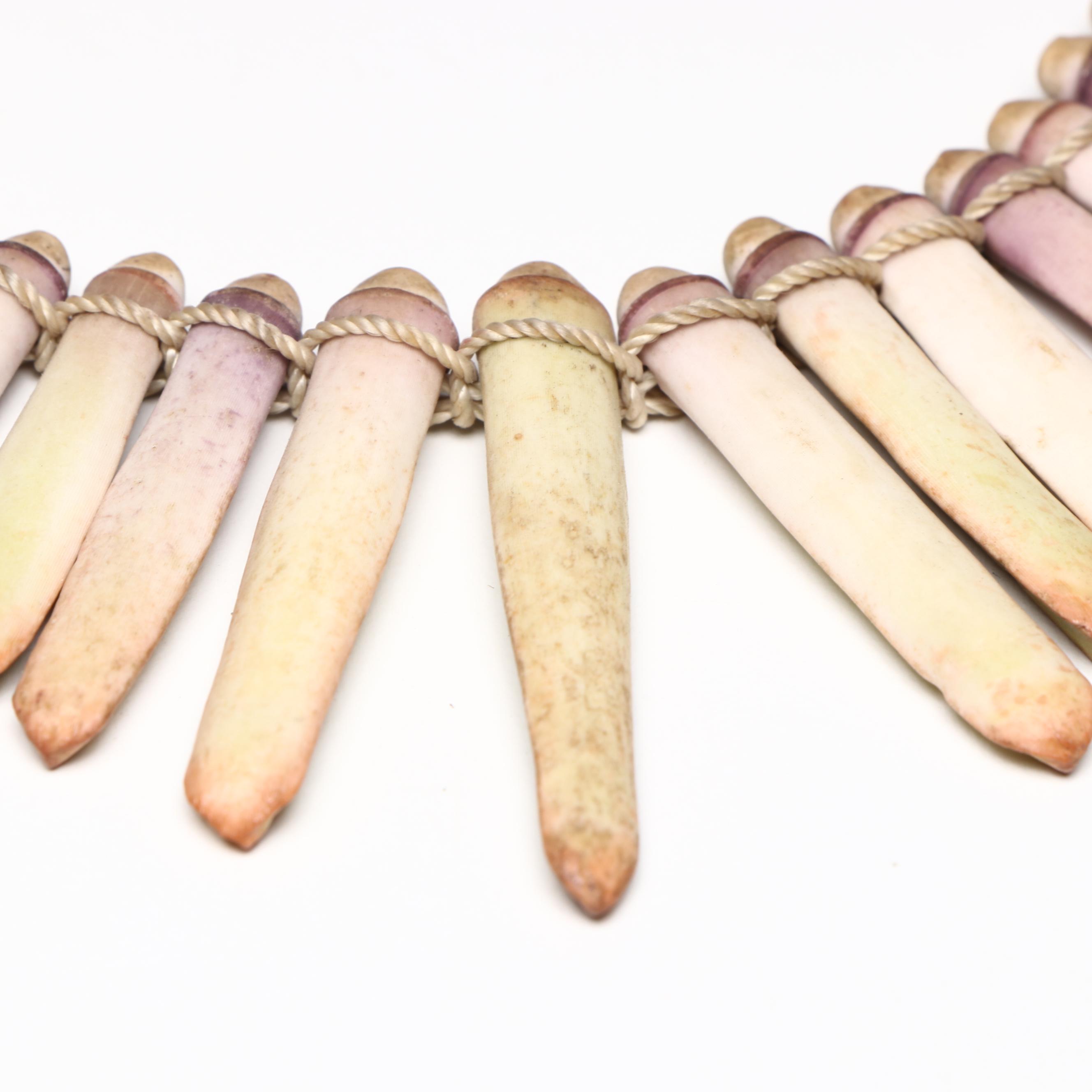 Papua New Guinea Sea Urchin Spine Necklace with Other Shell Jewelry