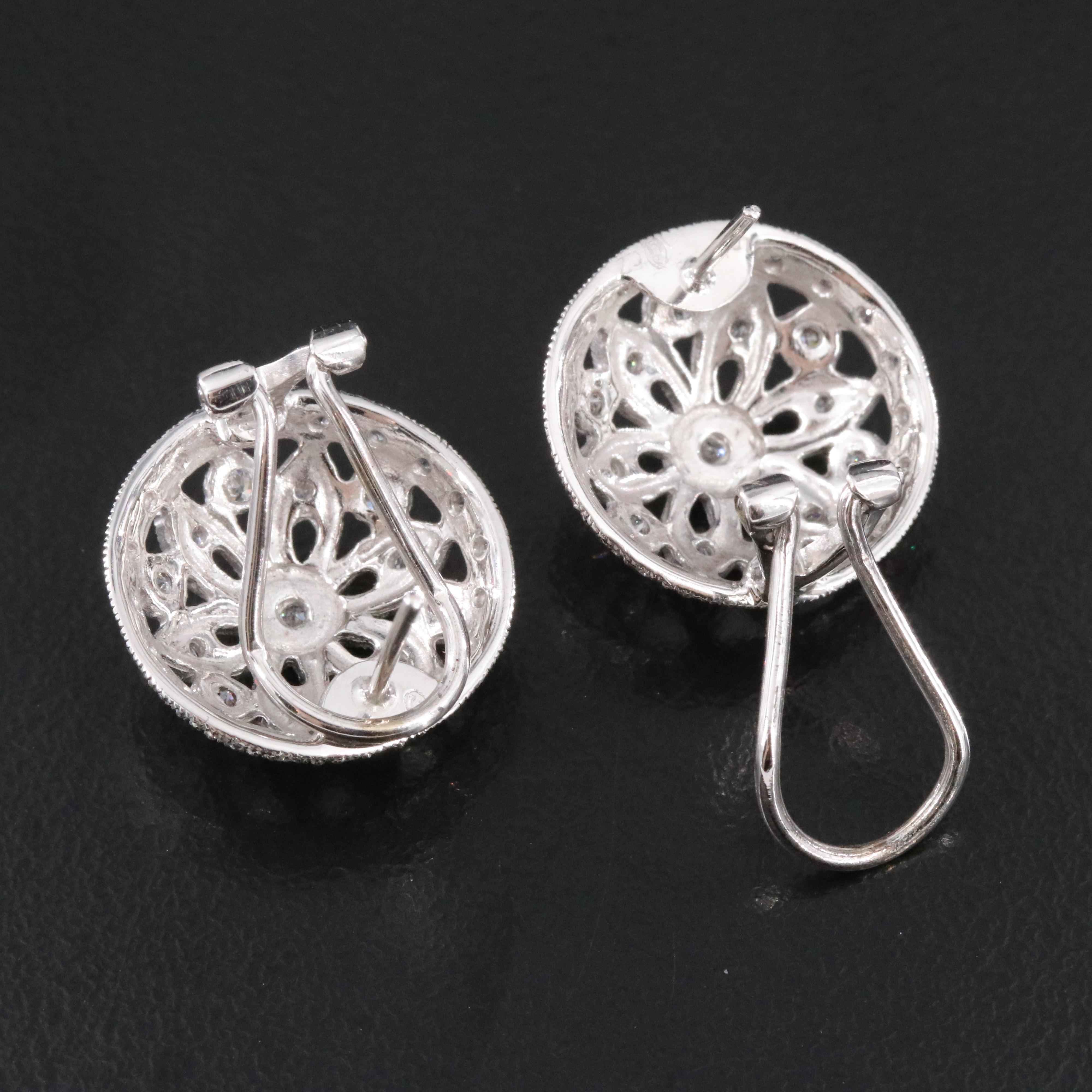 10K CZ Dome Earrings