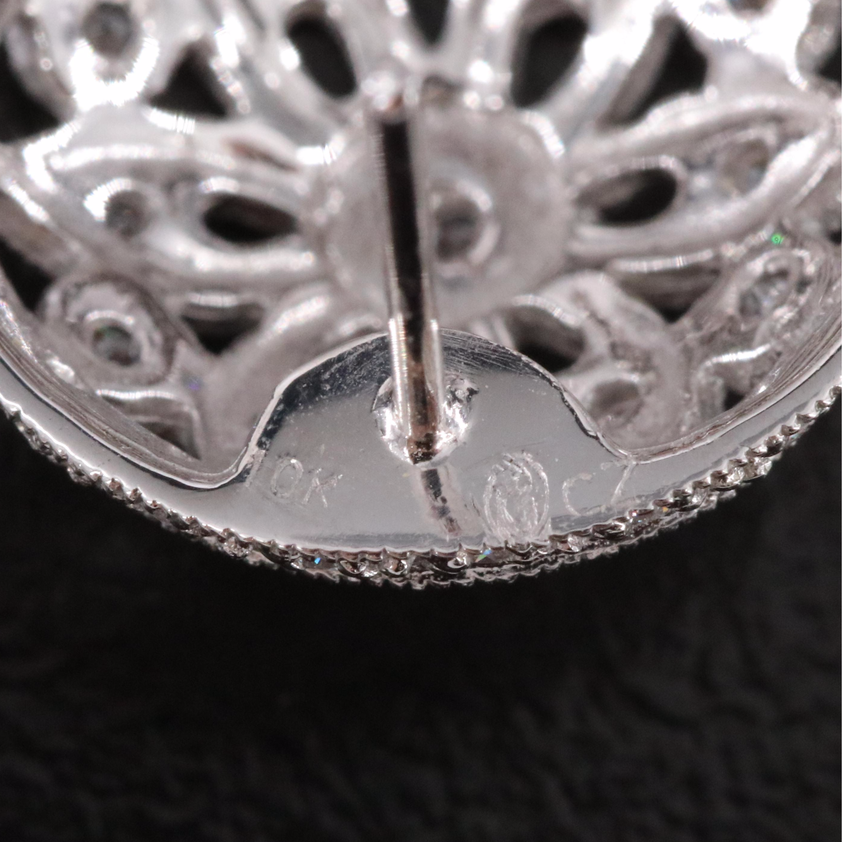 10K CZ Dome Earrings