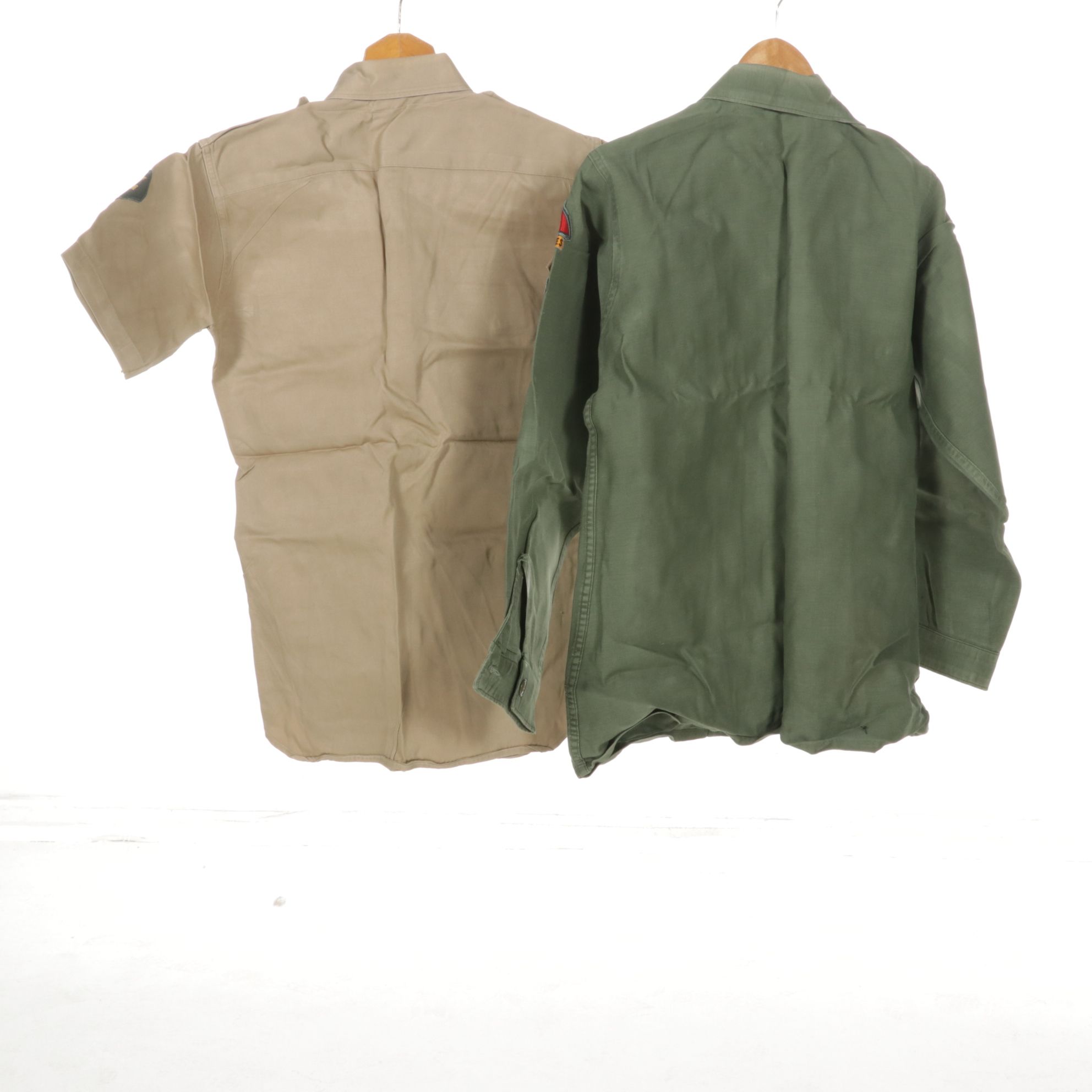 Vietnam Era U.S. Army Uniforms with Trench Coat and Duffel, Size Small/Regular