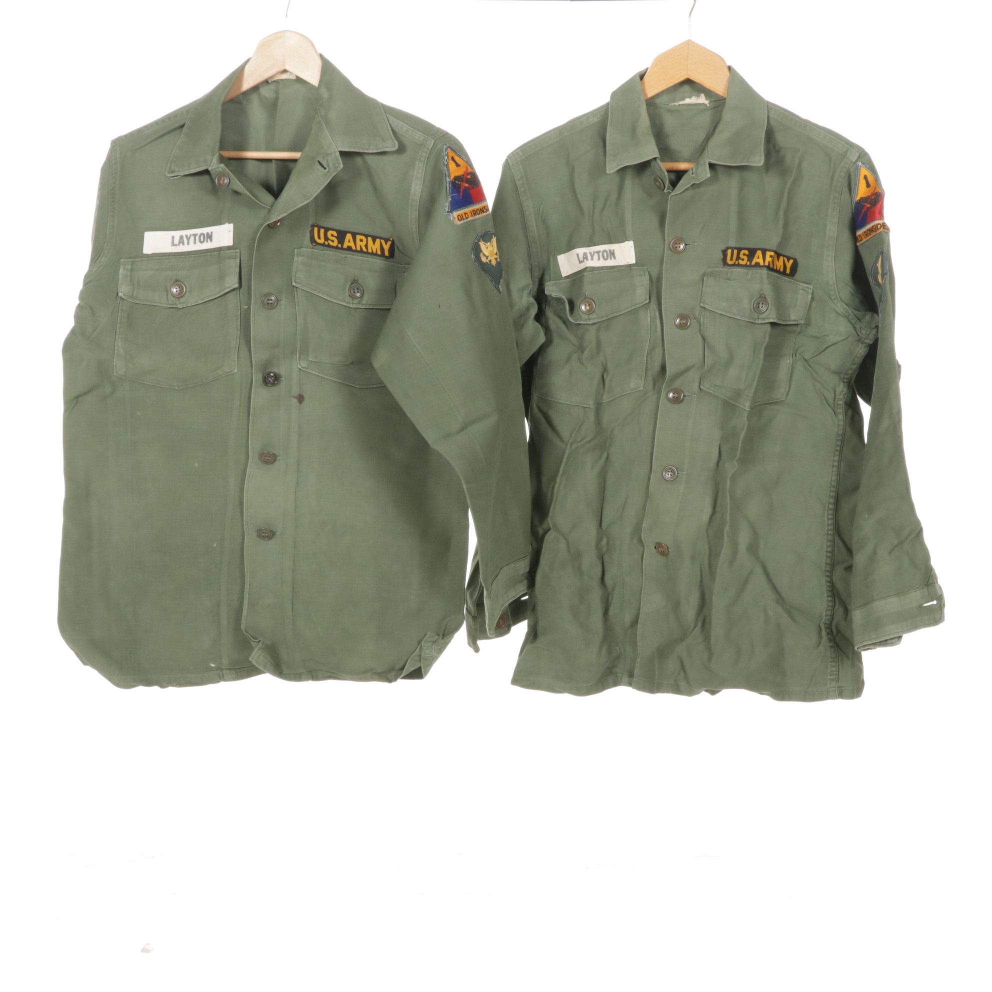 Vietnam Era U.S. Army Uniforms with Trench Coat and Duffel, Size Small/Regular