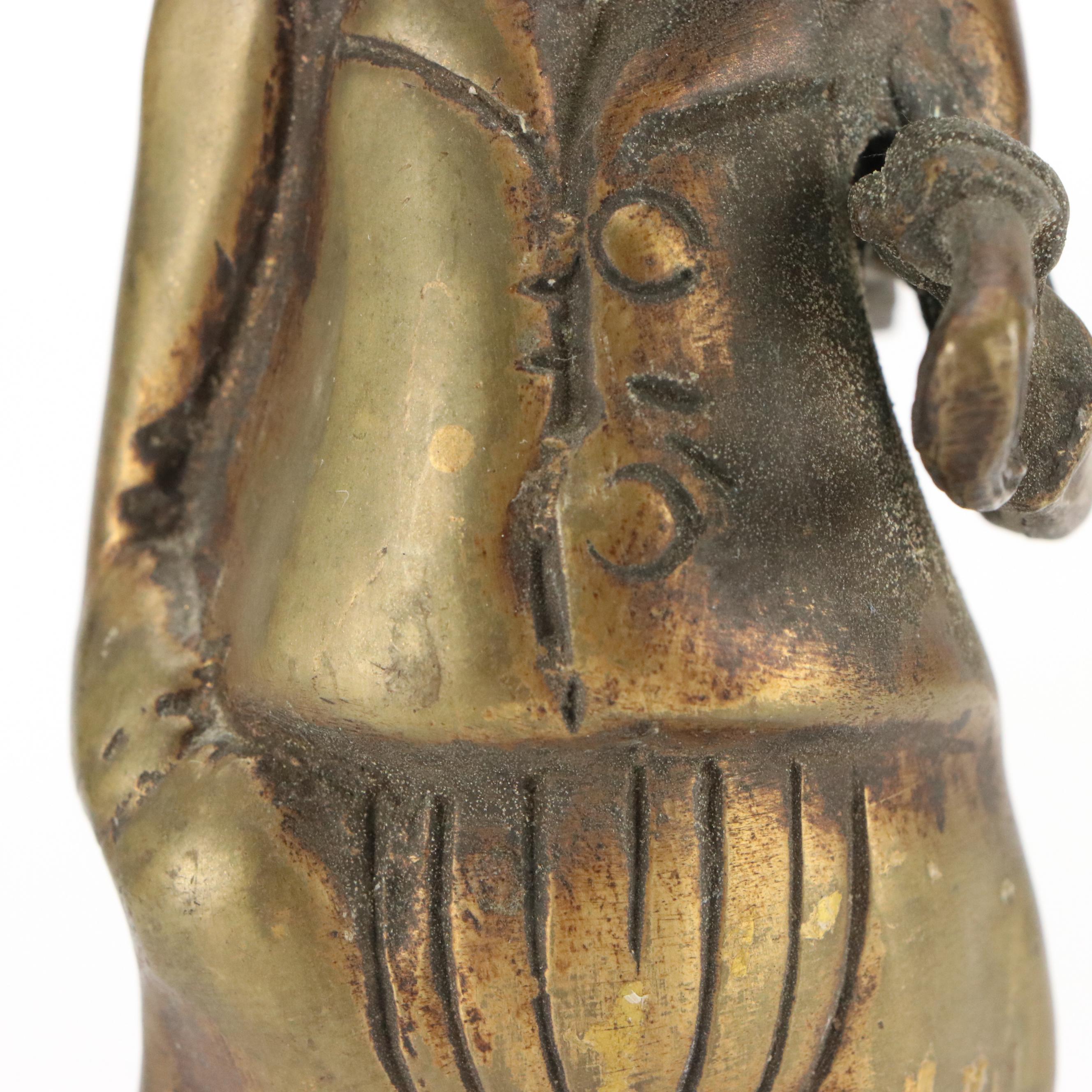Anthropomorphic Brass Fox Figurine