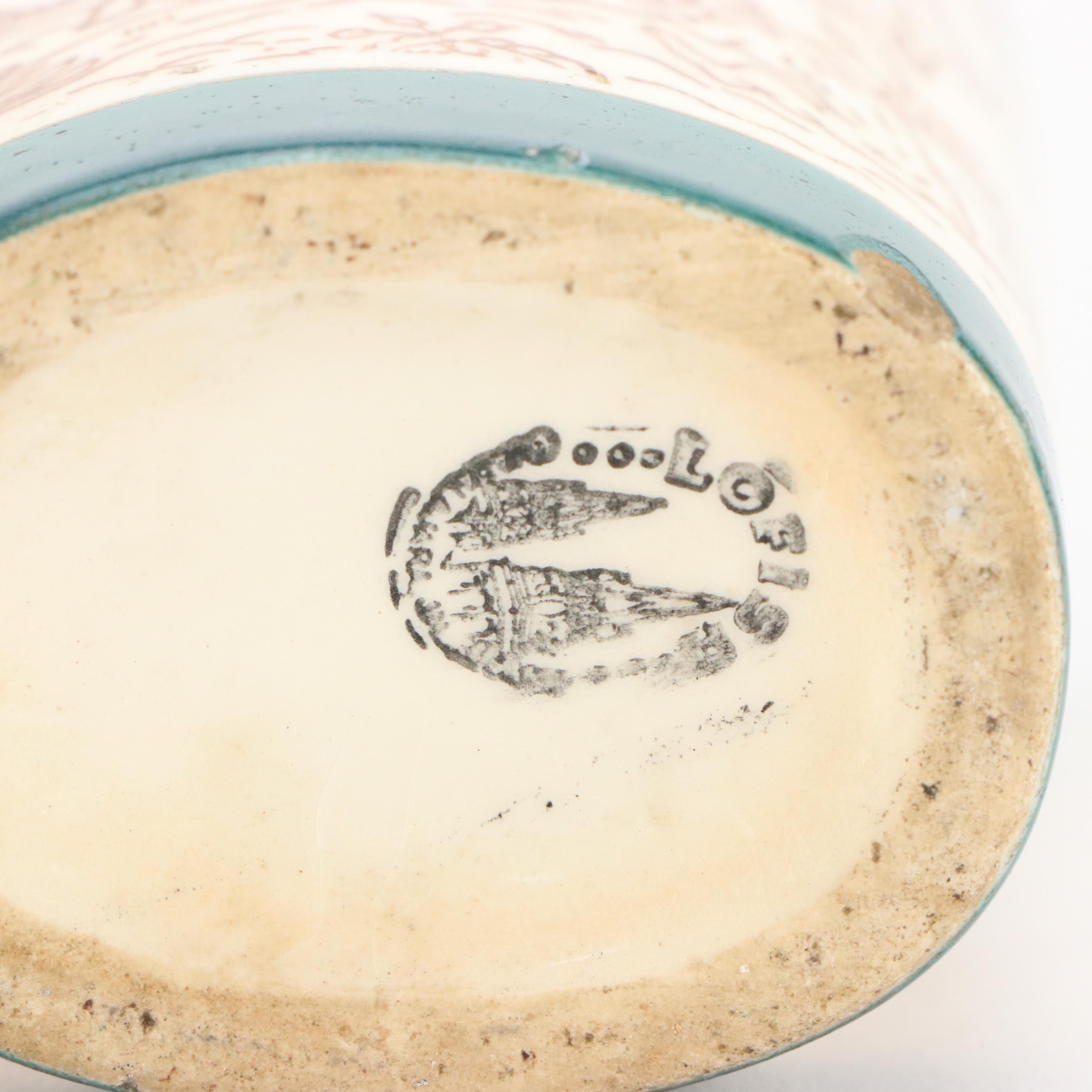 Mexican Lofisa Boar Hunting Scene Ceramic Hunt Flask