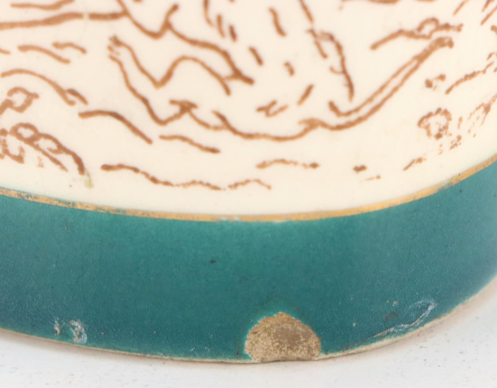 Mexican Lofisa Boar Hunting Scene Ceramic Hunt Flask