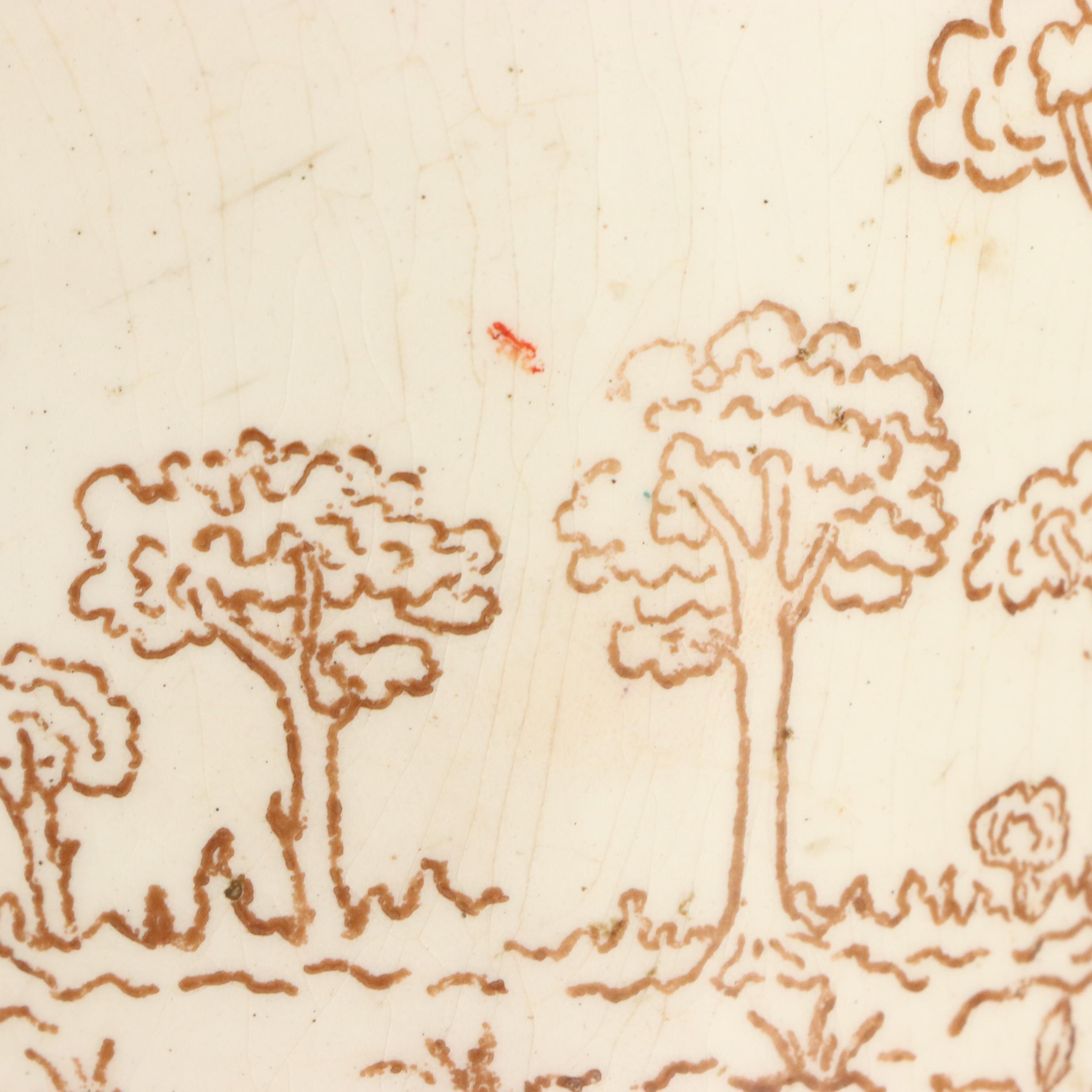 Mexican Lofisa Boar Hunting Scene Ceramic Hunt Flask