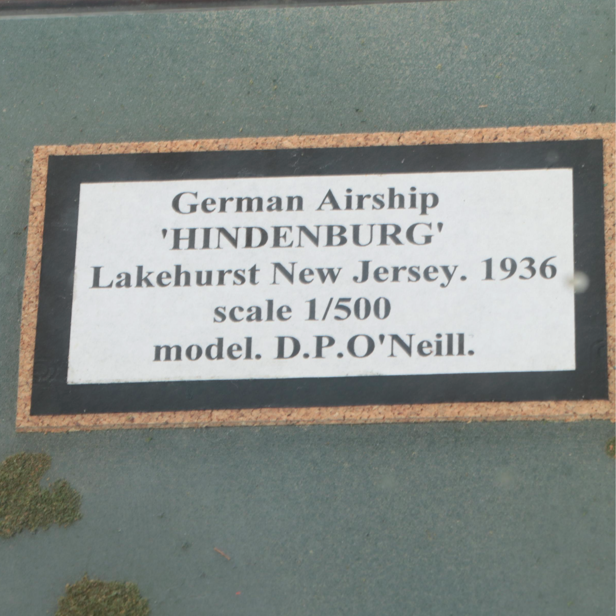 D. P. O'Neill "Hindenburg Airship, 1936" 1:500 Scale Model in Glass Vitrine