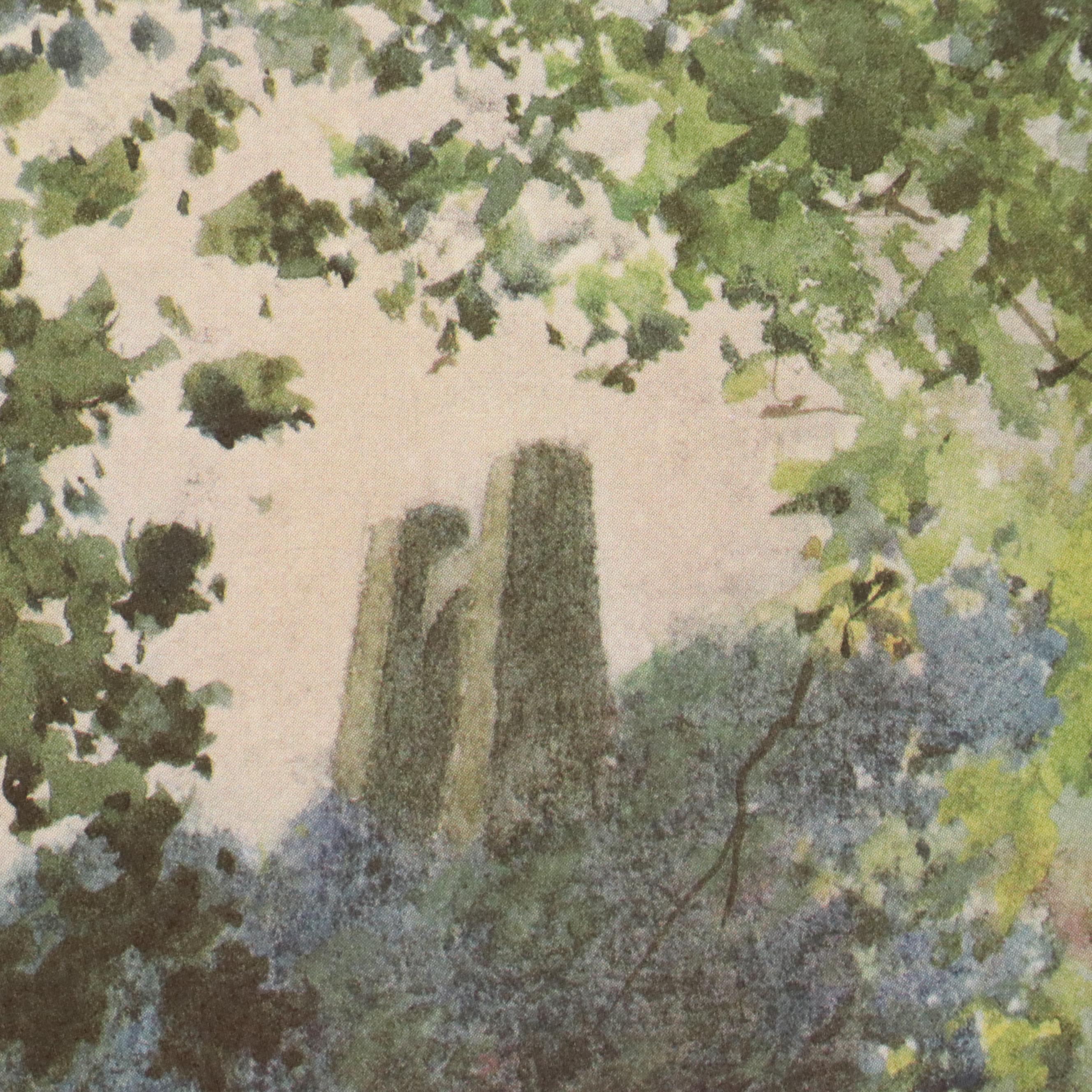 After Paul Sawyier Offset Lithograph "View from Shaker Landing"