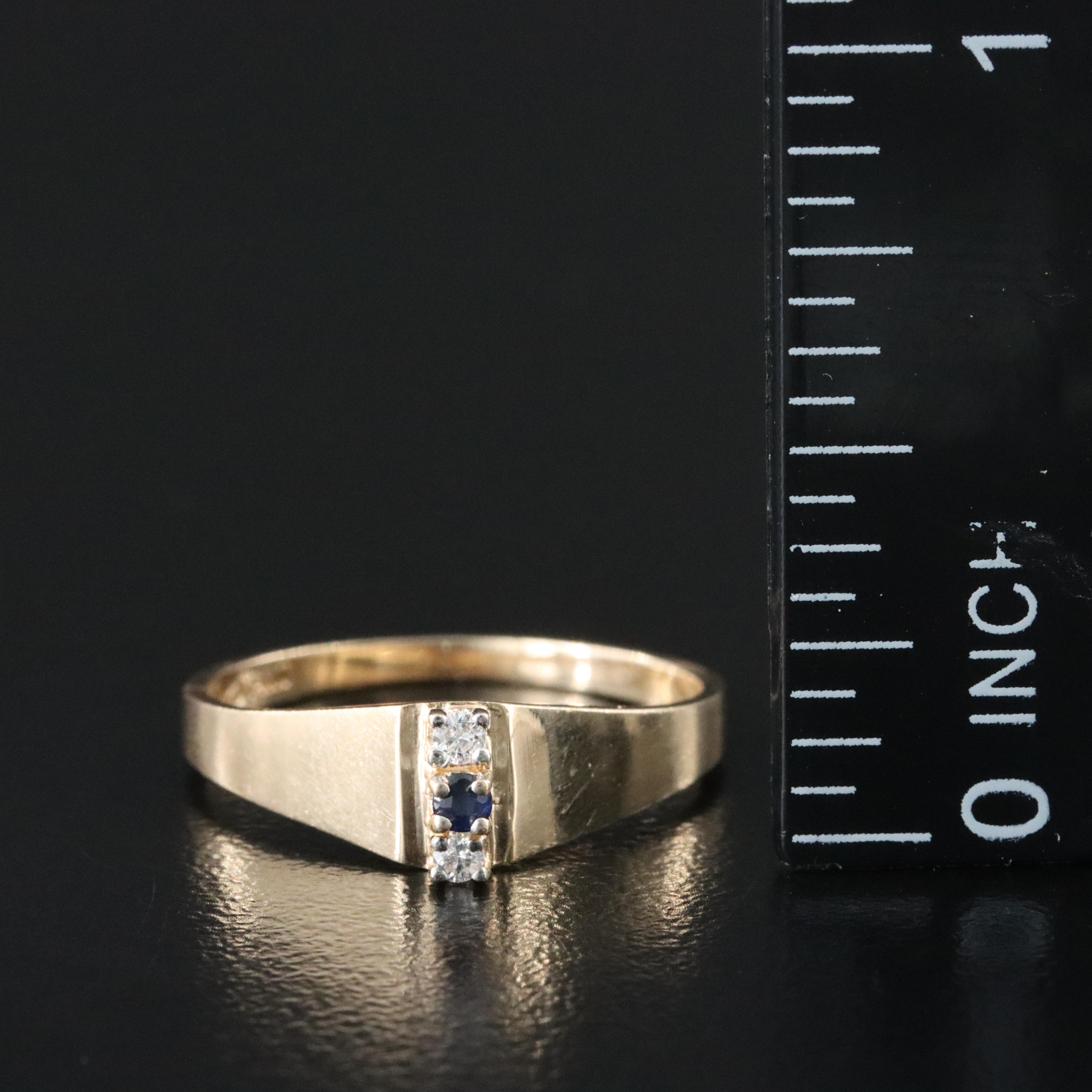 14K Sapphire and Diamond Ring