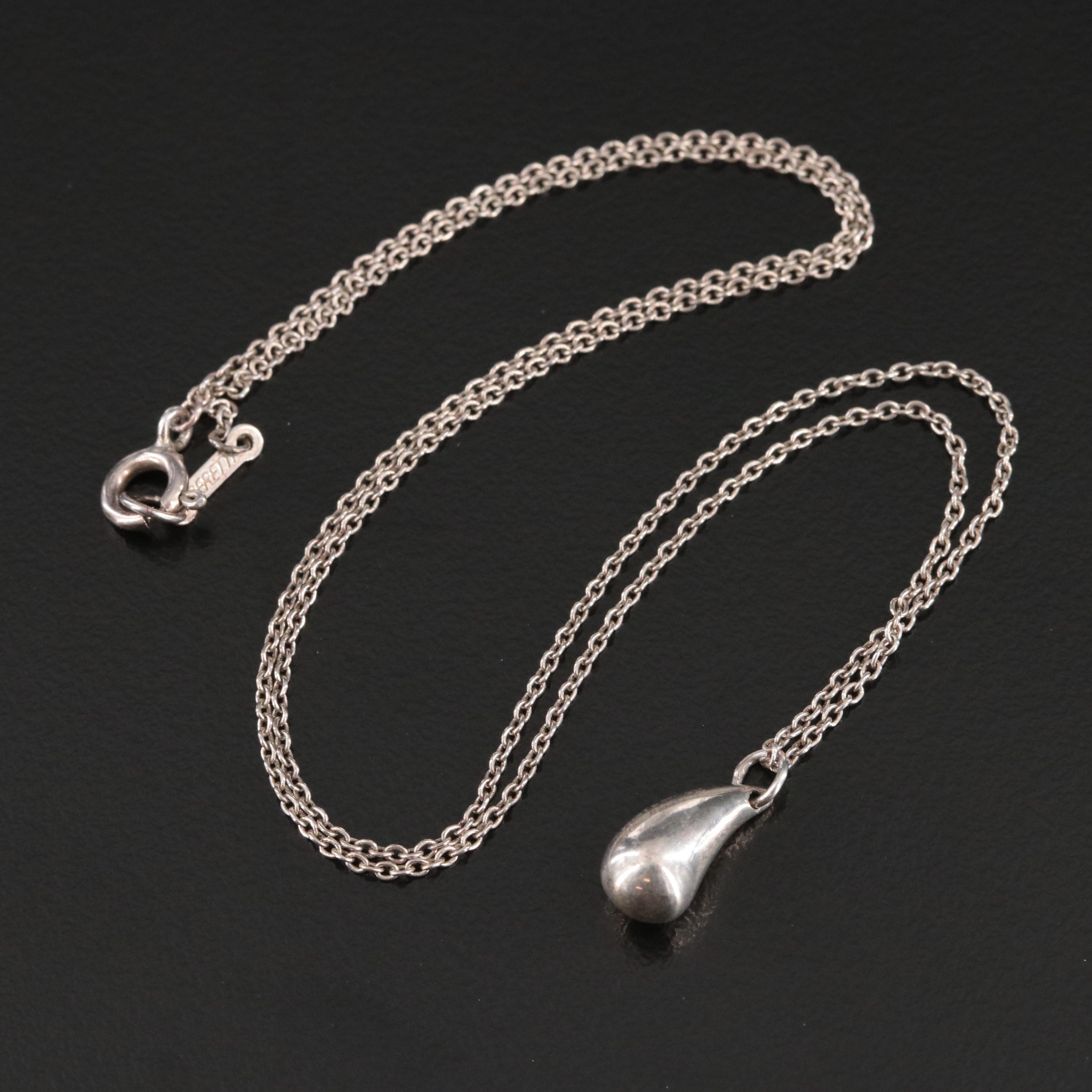 Elsa Peretti for Tiffany & Co. Sterling Teardrop Necklace