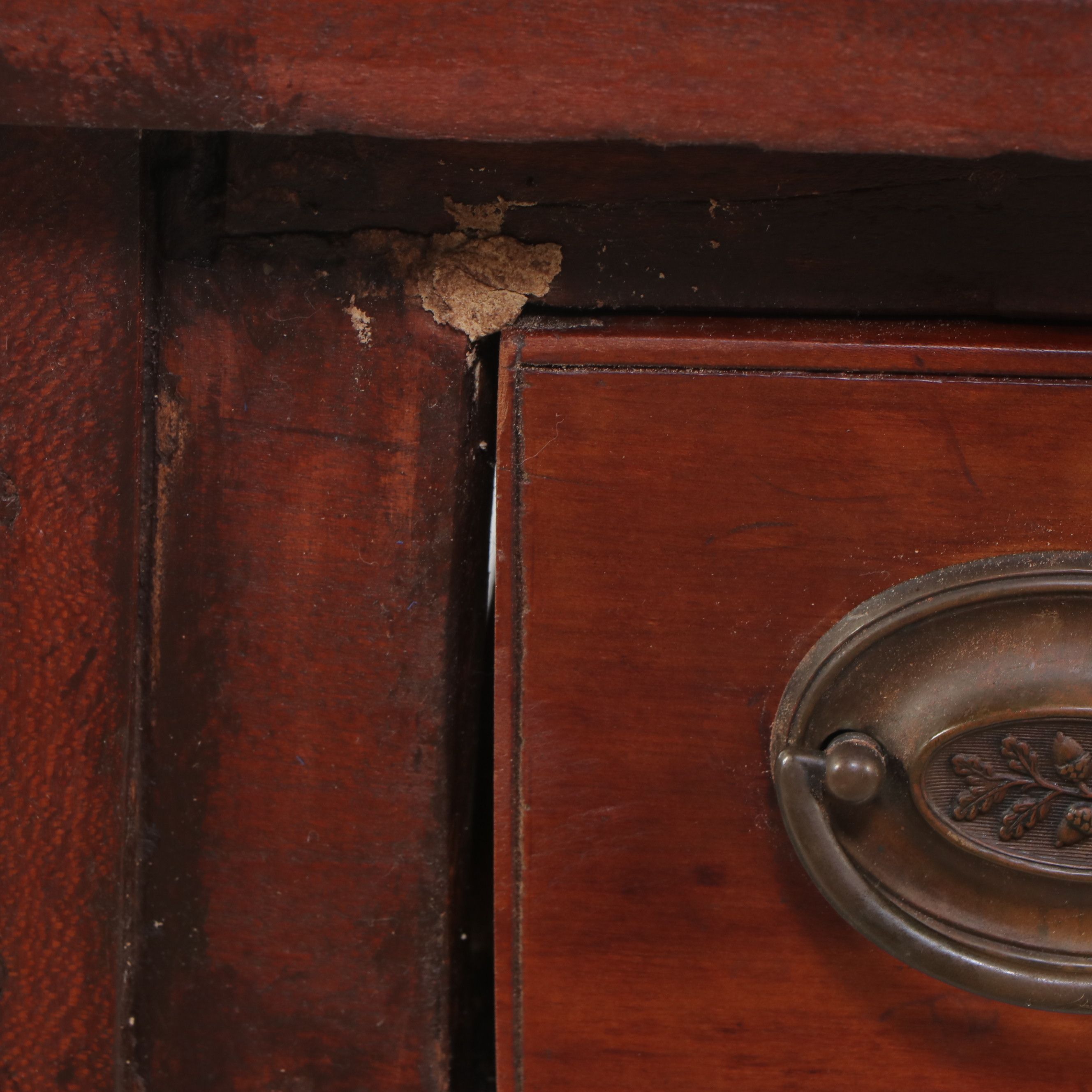 Country Sheraton Style Cherry Finish Single Drawer Table