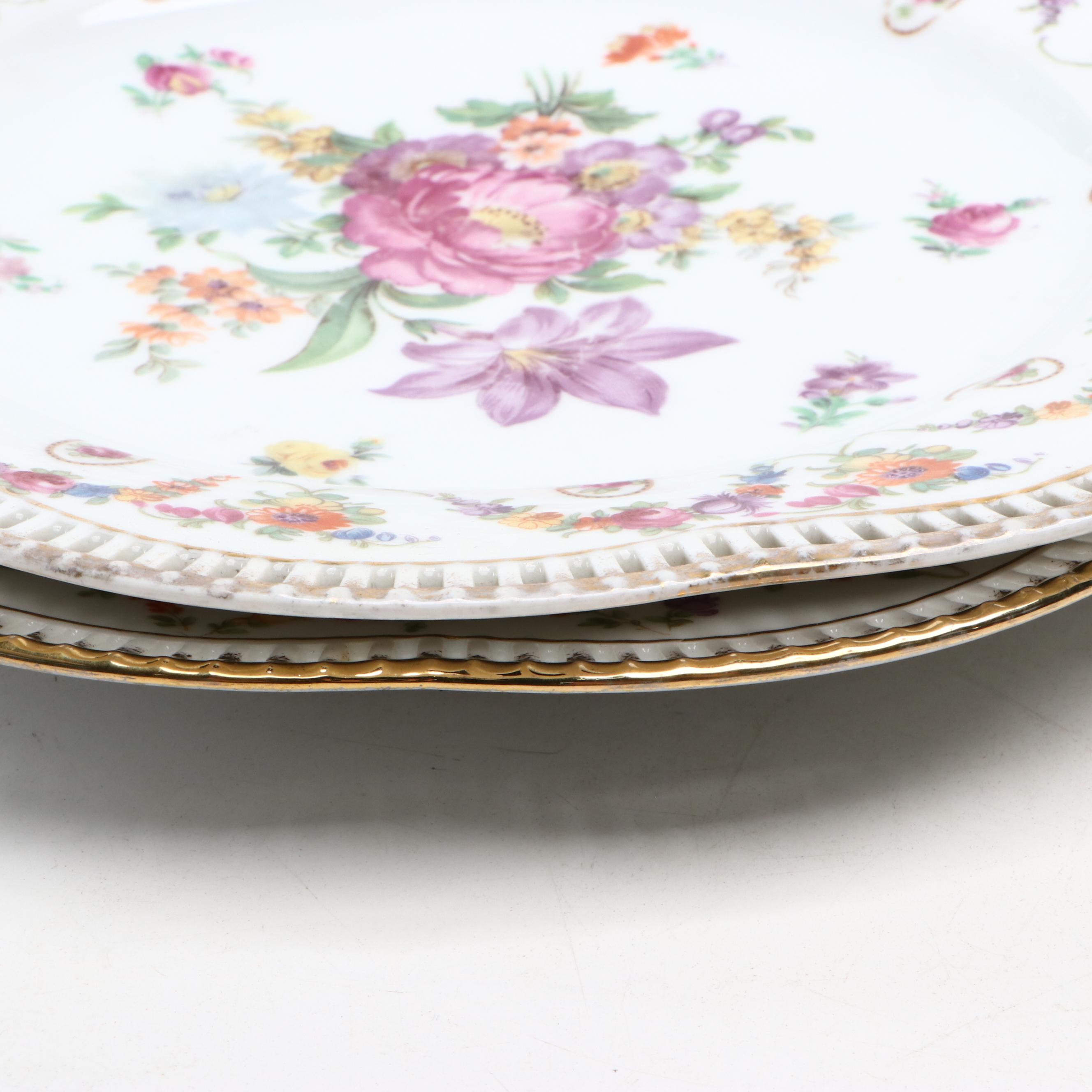 Schumann "Dresdener Art" Gilt Porcelain Plates