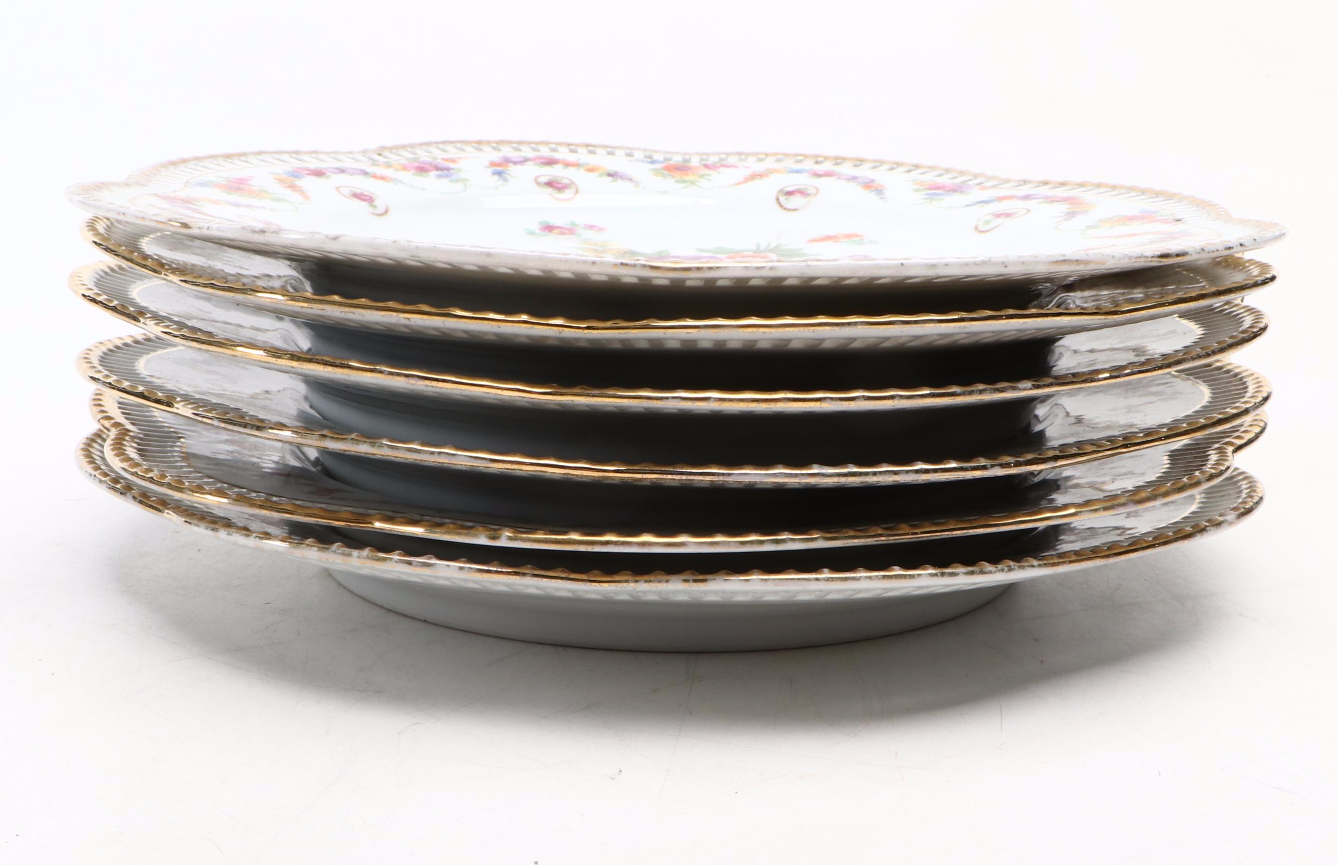 Schumann "Dresdener Art" Gilt Porcelain Plates