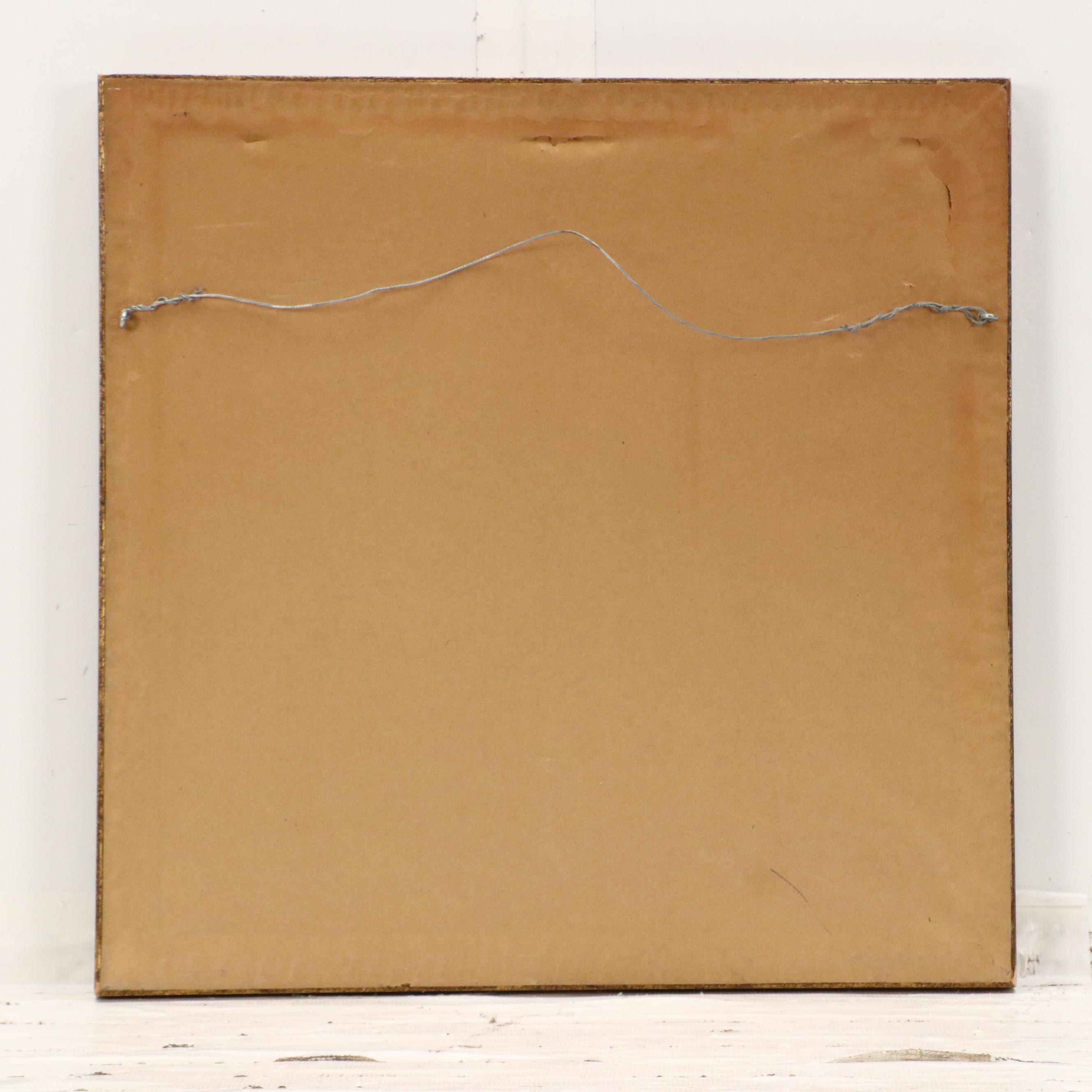 Offset Lithograph of Coastal Scene with Harbor and Boats