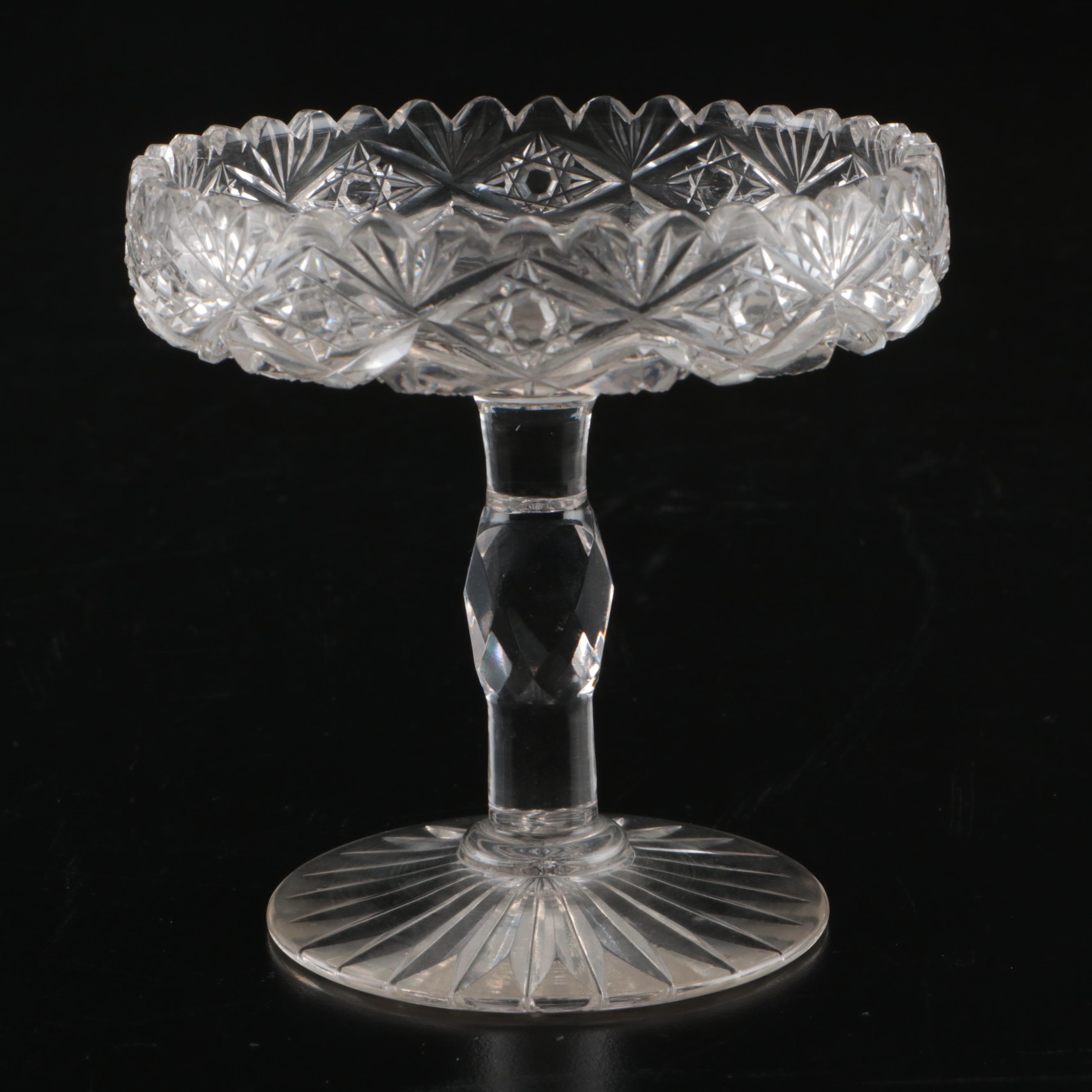 American Brilliant  Style Cut Glass Carafe with Other Tableware