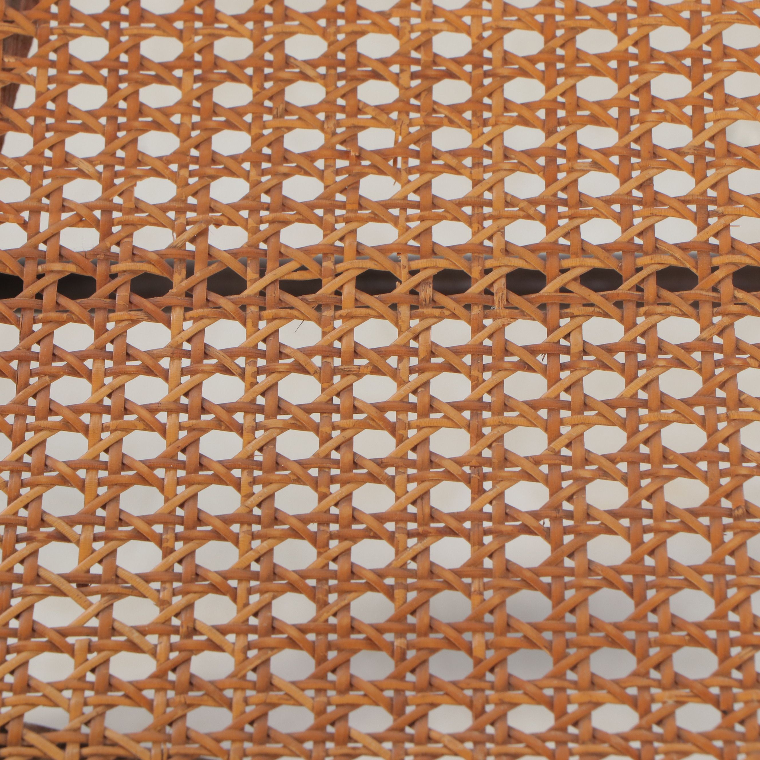 Pair of Edwardian Style Spindle Back Walnut Finish Cane Bottom Chairs