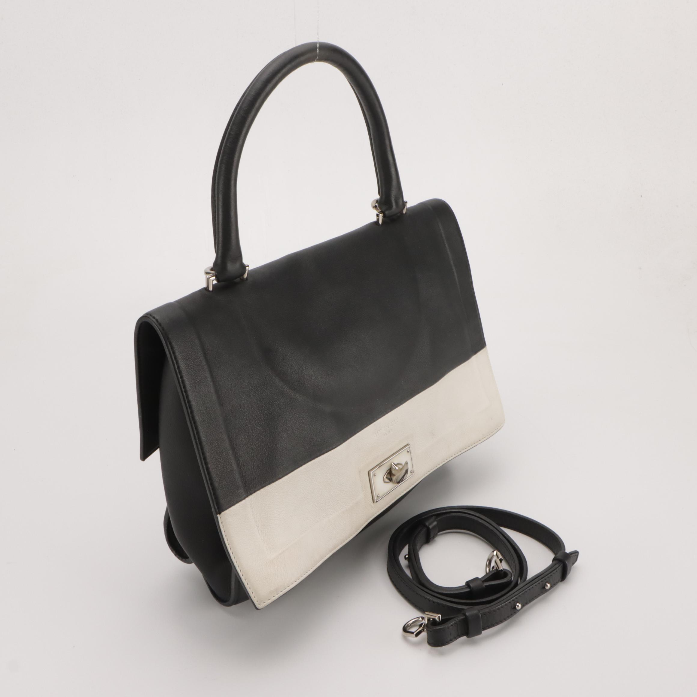 Givenchy Small Convertible Shark Satchel in Bicolor Leather