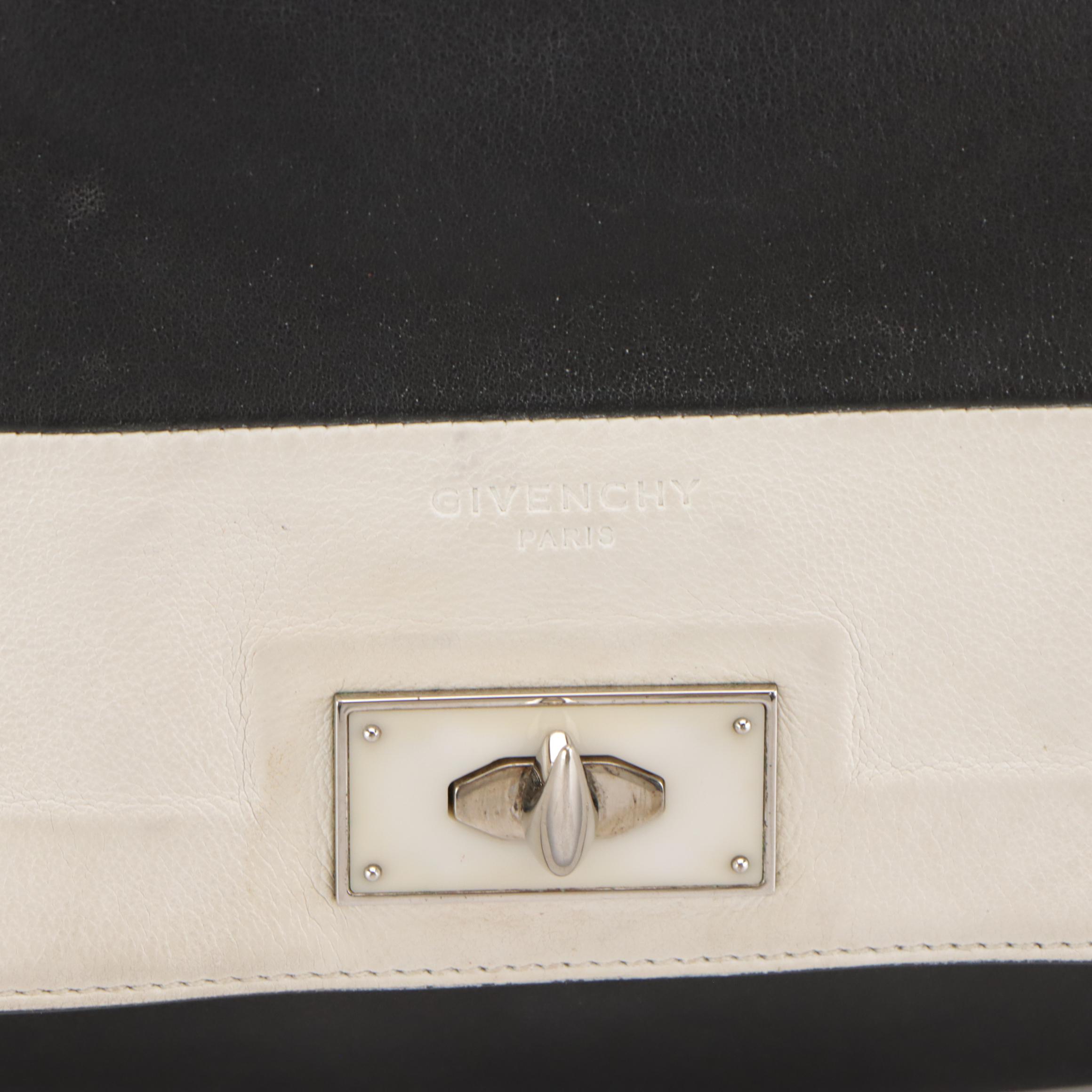 Givenchy Small Convertible Shark Satchel in Bicolor Leather