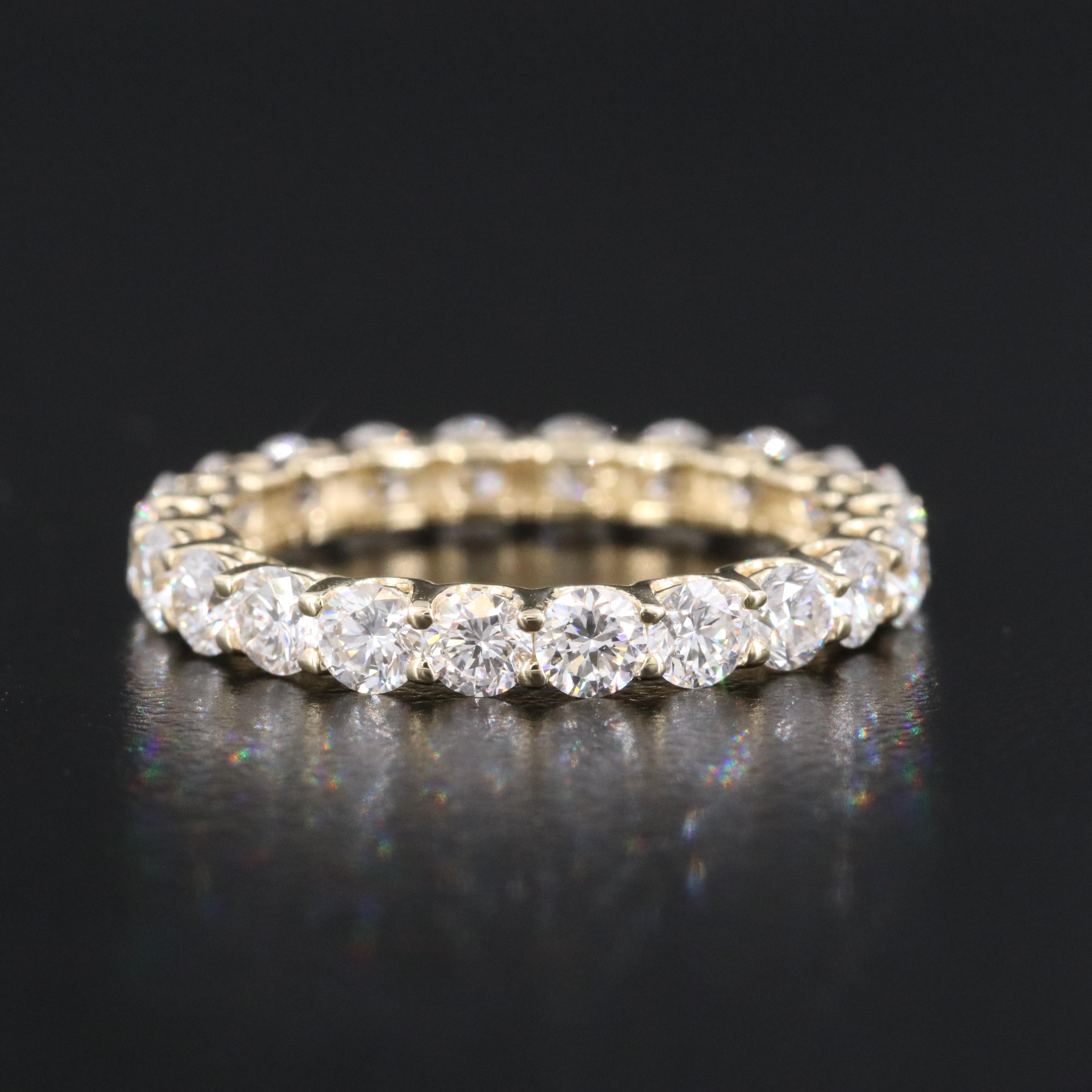 14K 2.20 CTW Lab Grown Diamond Eternity Band with IGI Jewelry Report