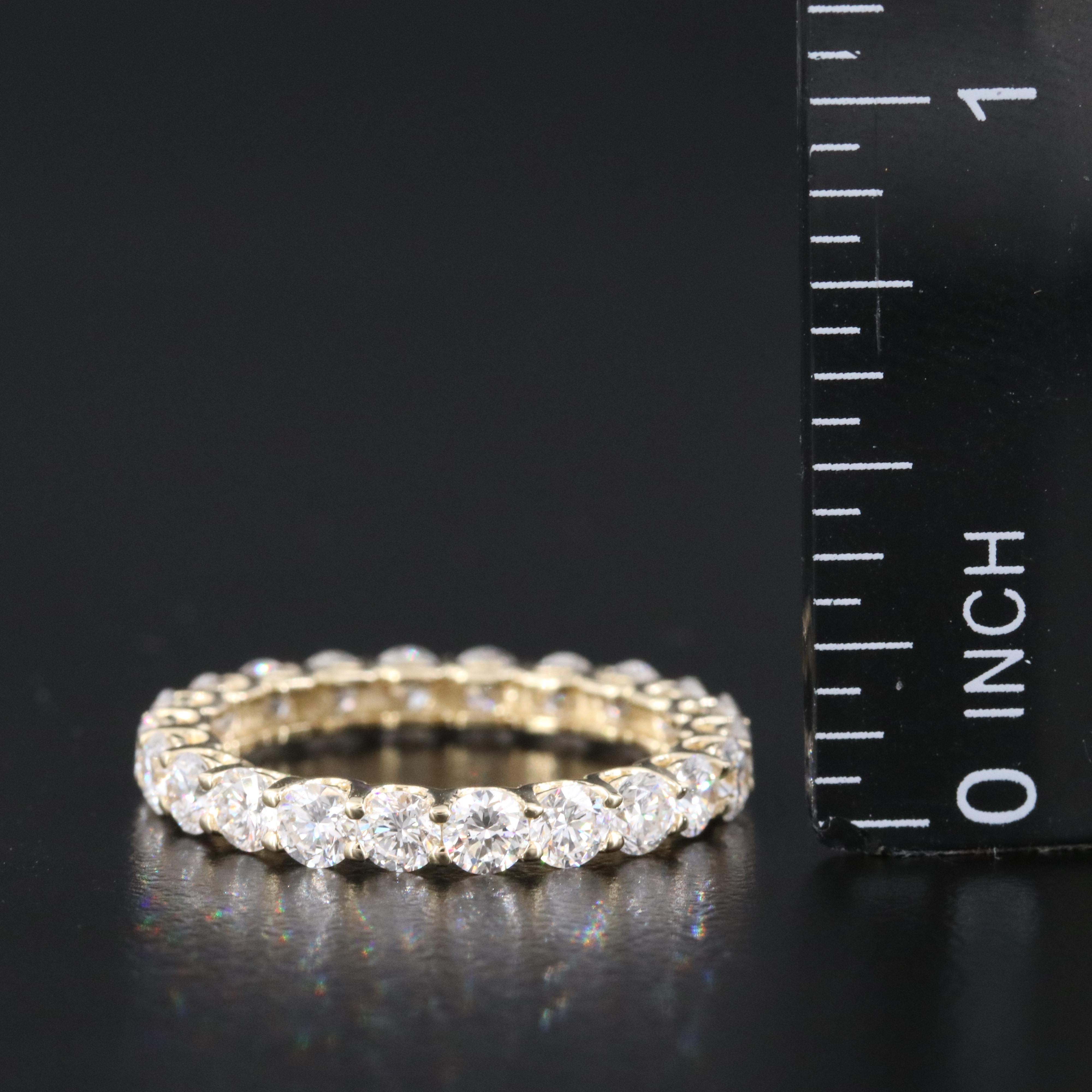 14K 2.20 CTW Lab Grown Diamond Eternity Band with IGI Jewelry Report