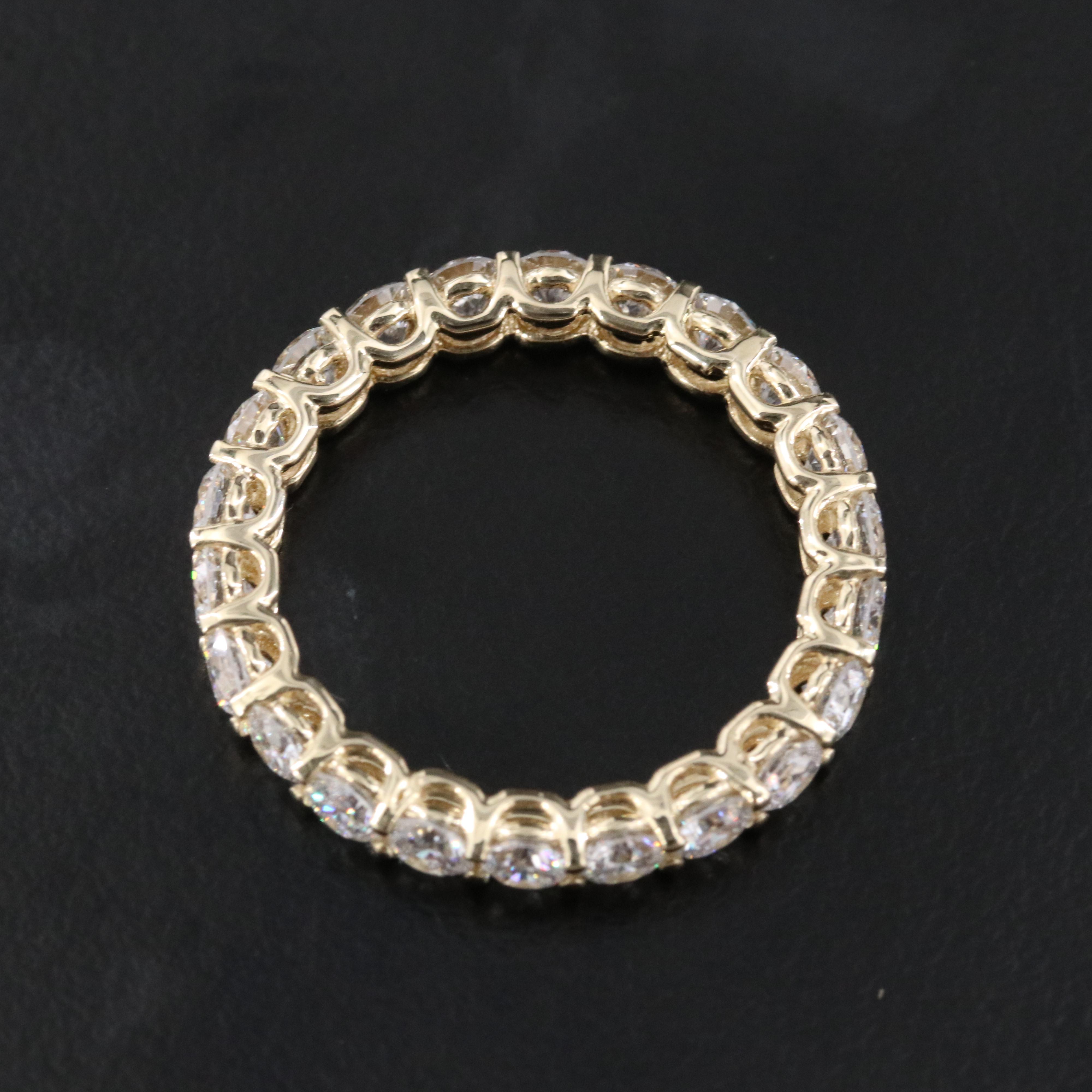 14K 2.20 CTW Lab Grown Diamond Eternity Band with IGI Jewelry Report