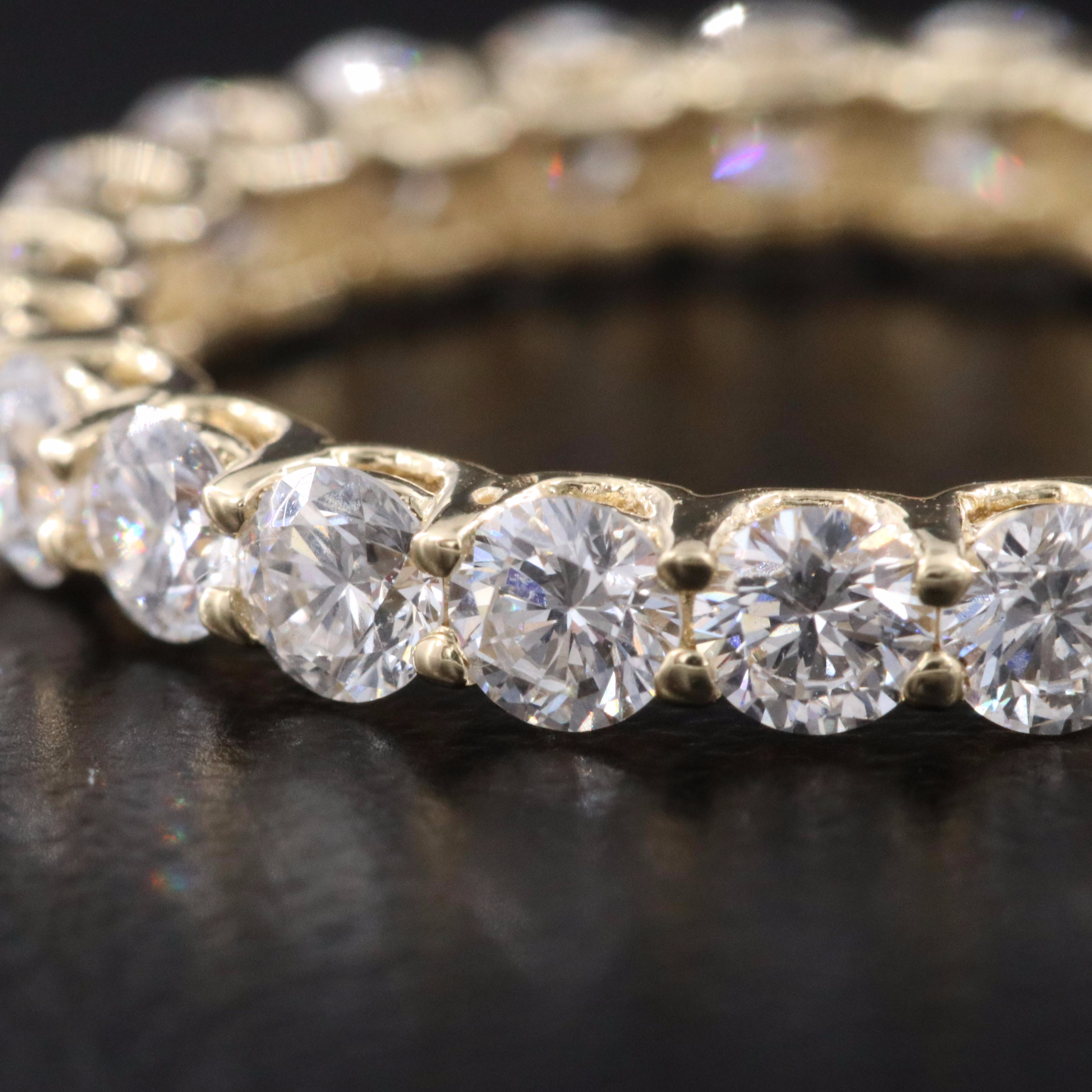 14K 2.20 CTW Lab Grown Diamond Eternity Band with IGI Jewelry Report